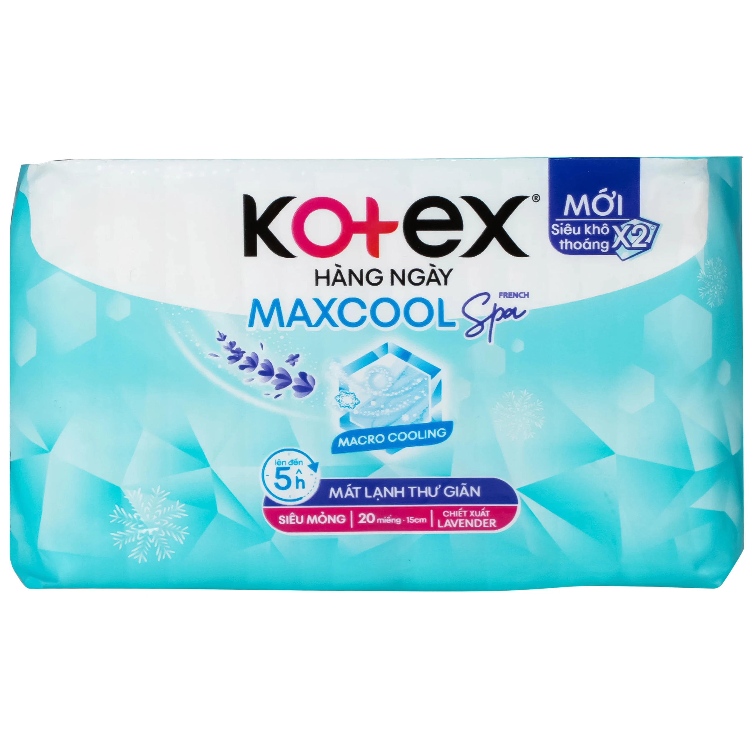 Băng vệ sinh Kotex hàng ngày maxcool french spa (Gói 20 miếng) 1