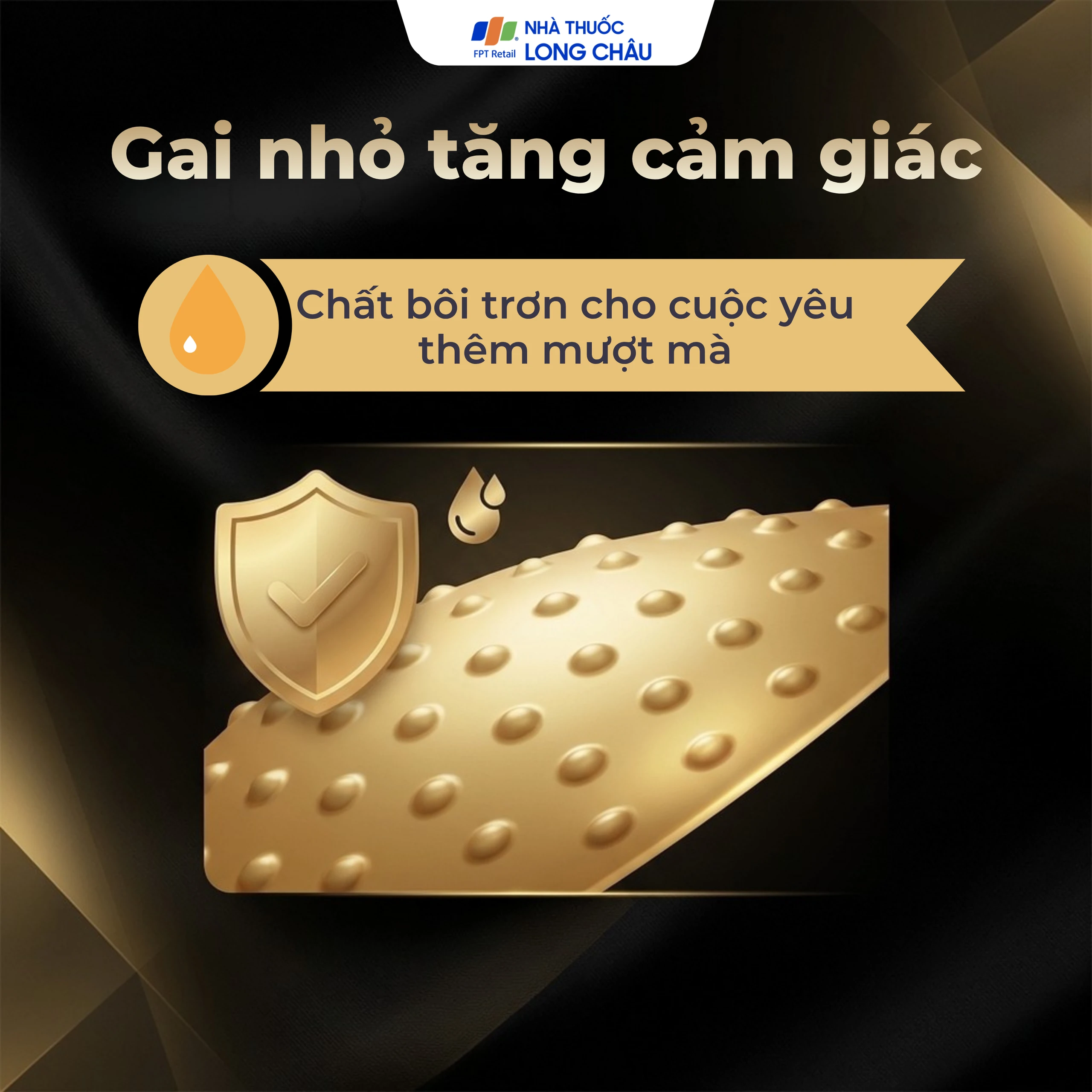 Bao cao su Safefit Dots Long Lasting S52 có vòng gân, hạt nổi, thắt chống tuột (3 cái)