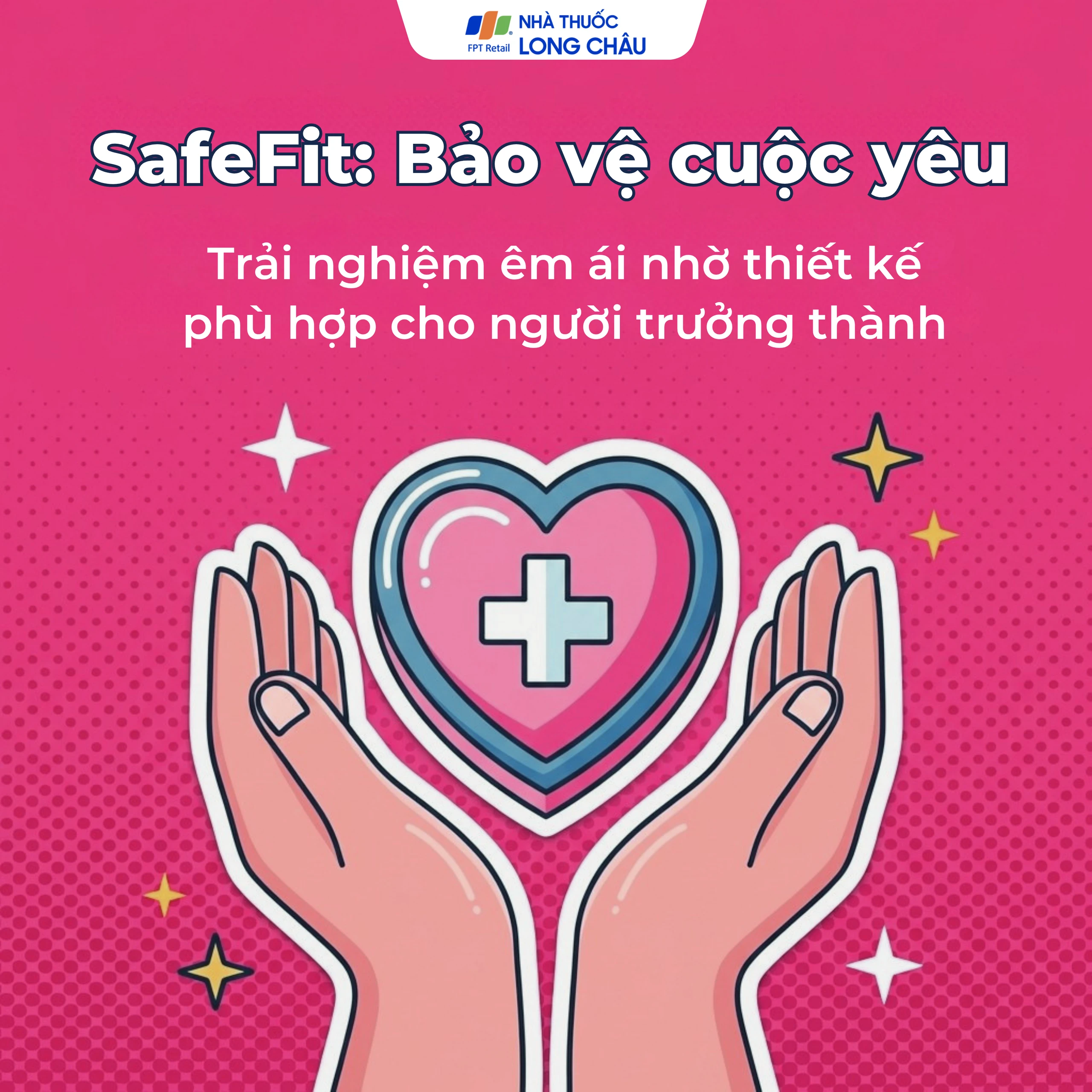 Bao cao su Safefit Comfortable S52 không mùi khó chịu, độ bền cao, khả năng co giãn tốt, chất bôi trơn (3 cái)