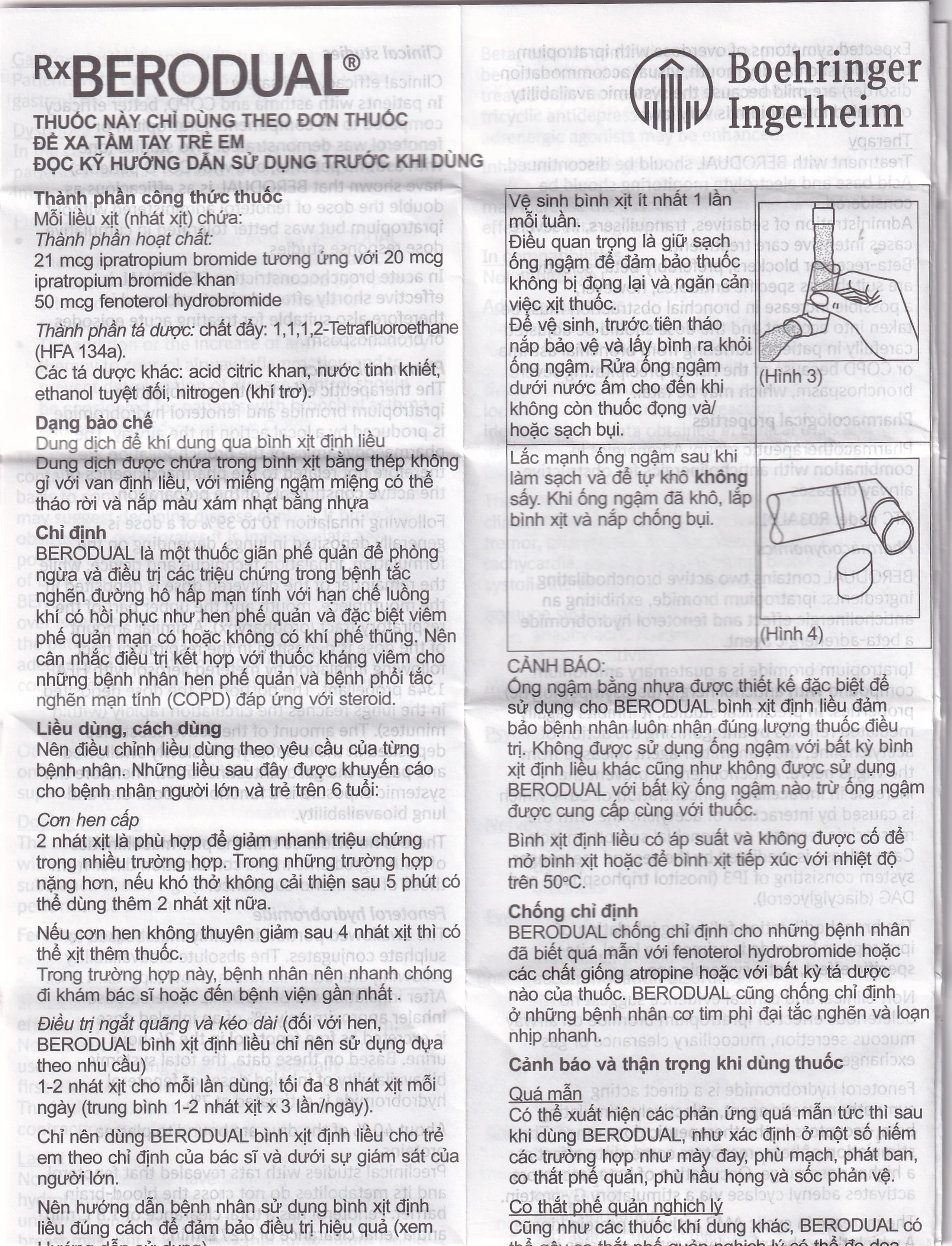 Dung dịch Berodual Boehringer hỗ trợ giãn phế quản (10ml)