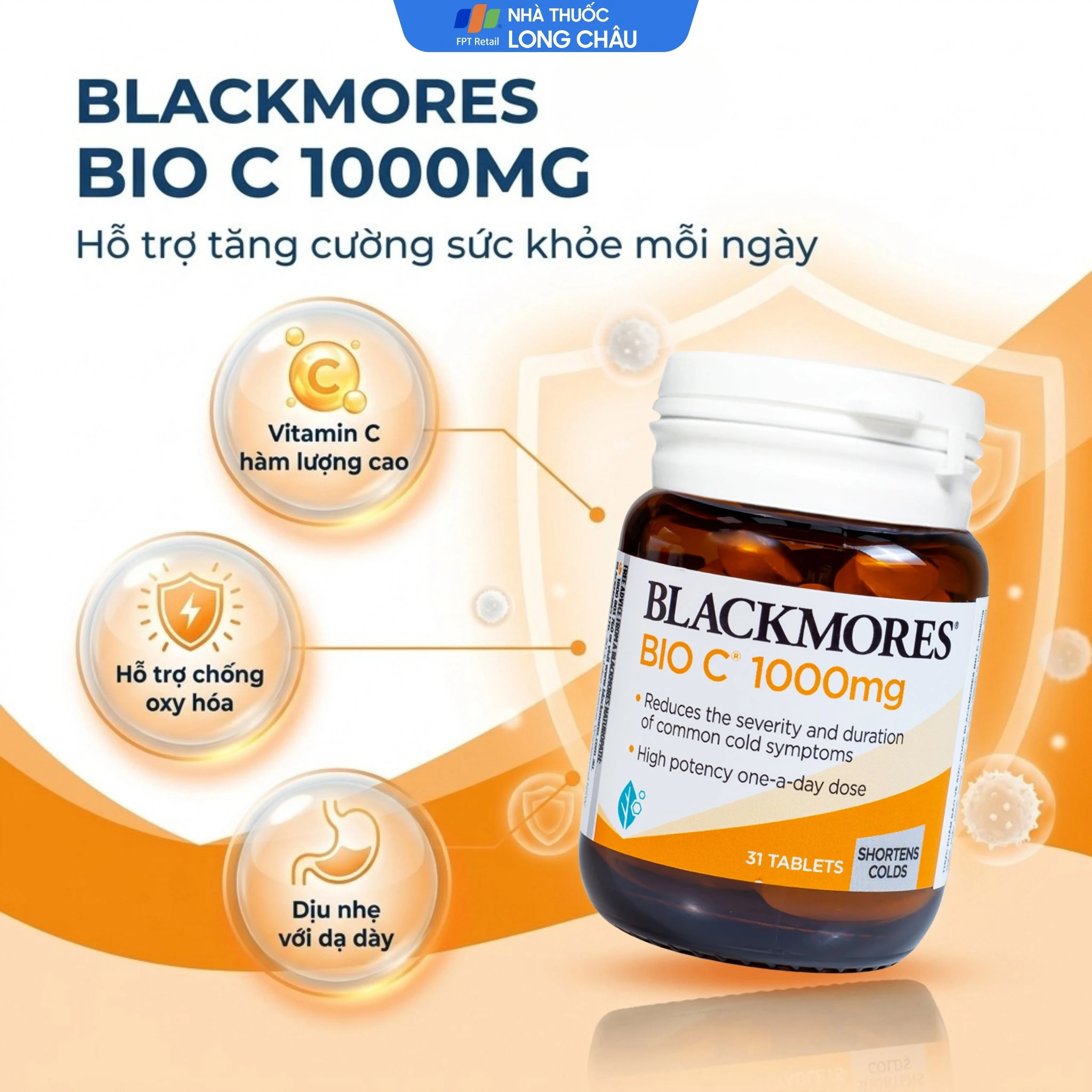 Viên hỗ trợ tăng cường sức khỏe Blackmores Bio C 1000mg (31 viên) 3