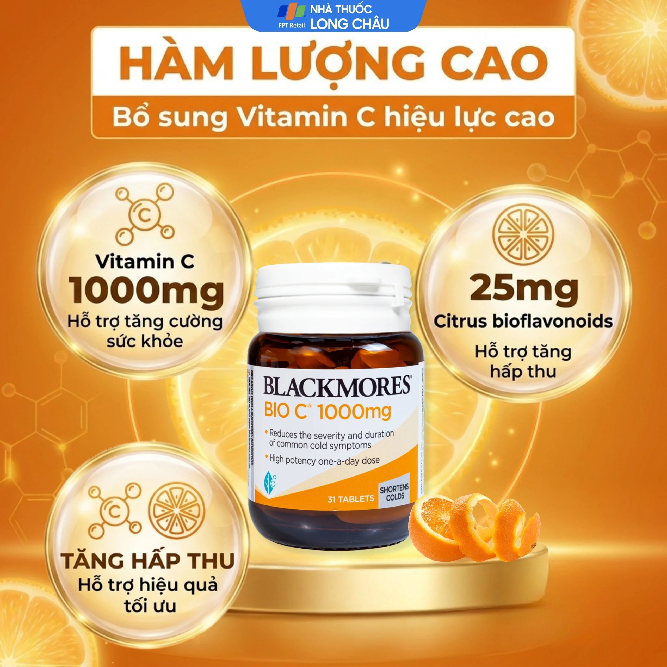 Viên hỗ trợ tăng cường sức khỏe Blackmores Bio C 1000mg (31 viên) 2