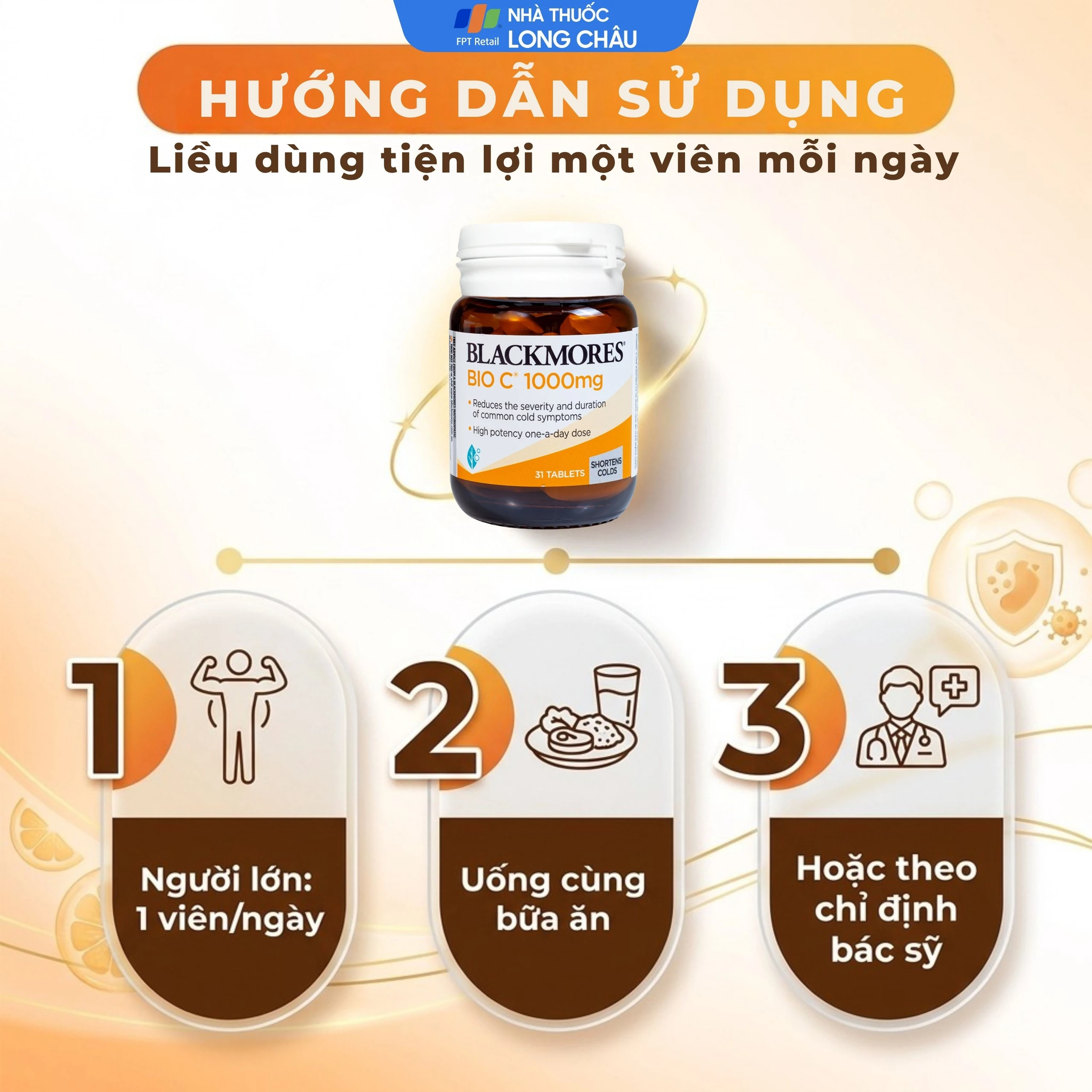 Viên hỗ trợ tăng cường sức khỏe Blackmores Bio C 1000mg (31 viên) 4