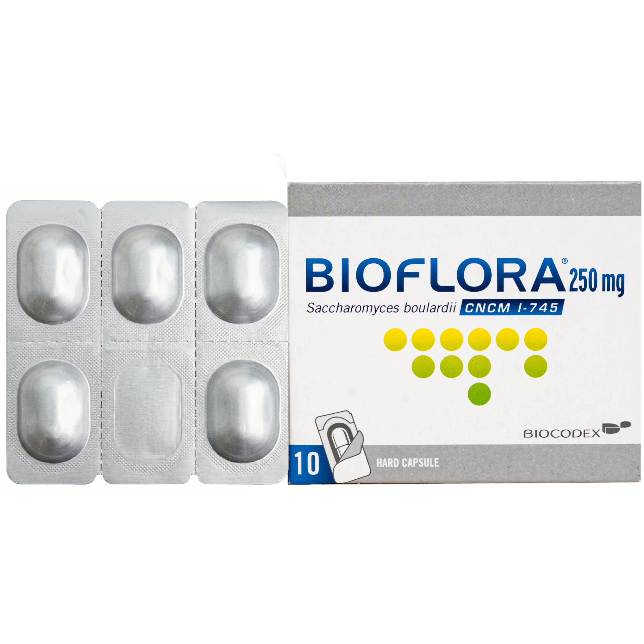 Thuốc Bioflora 250mg Biocodex điều trị tiêu chảy (2 vỉ x 5 viên)