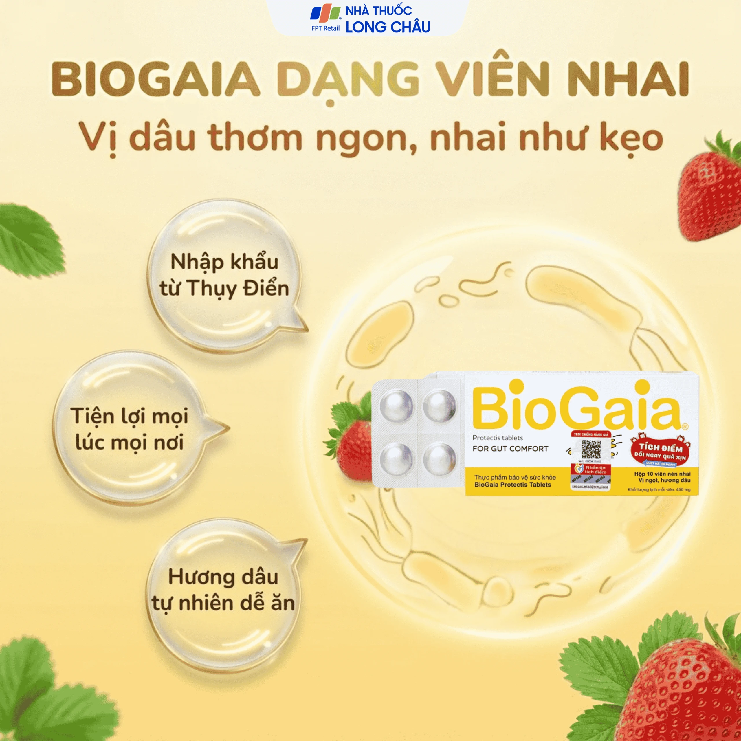 Viên bổ sung lợi khuẩn cho đường tiêu hóa BioGaia Protectis Tablets (10 viên) 7
