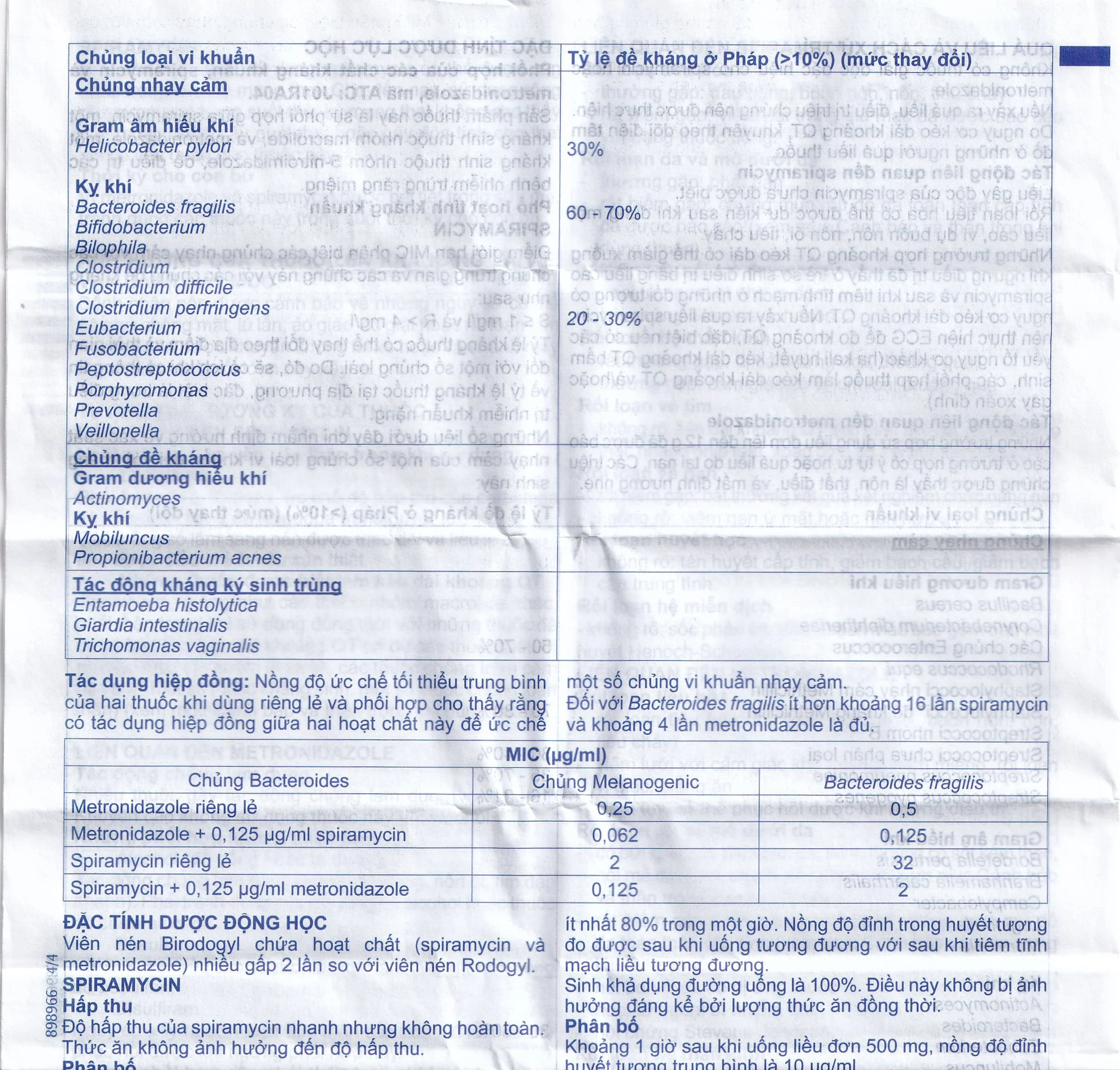 Thuốc Birodogyl 250mg Sanofi điều trị nhiễm trùng đường miệng cấp tính và mạn tính (1 vỉ x 10 viên)