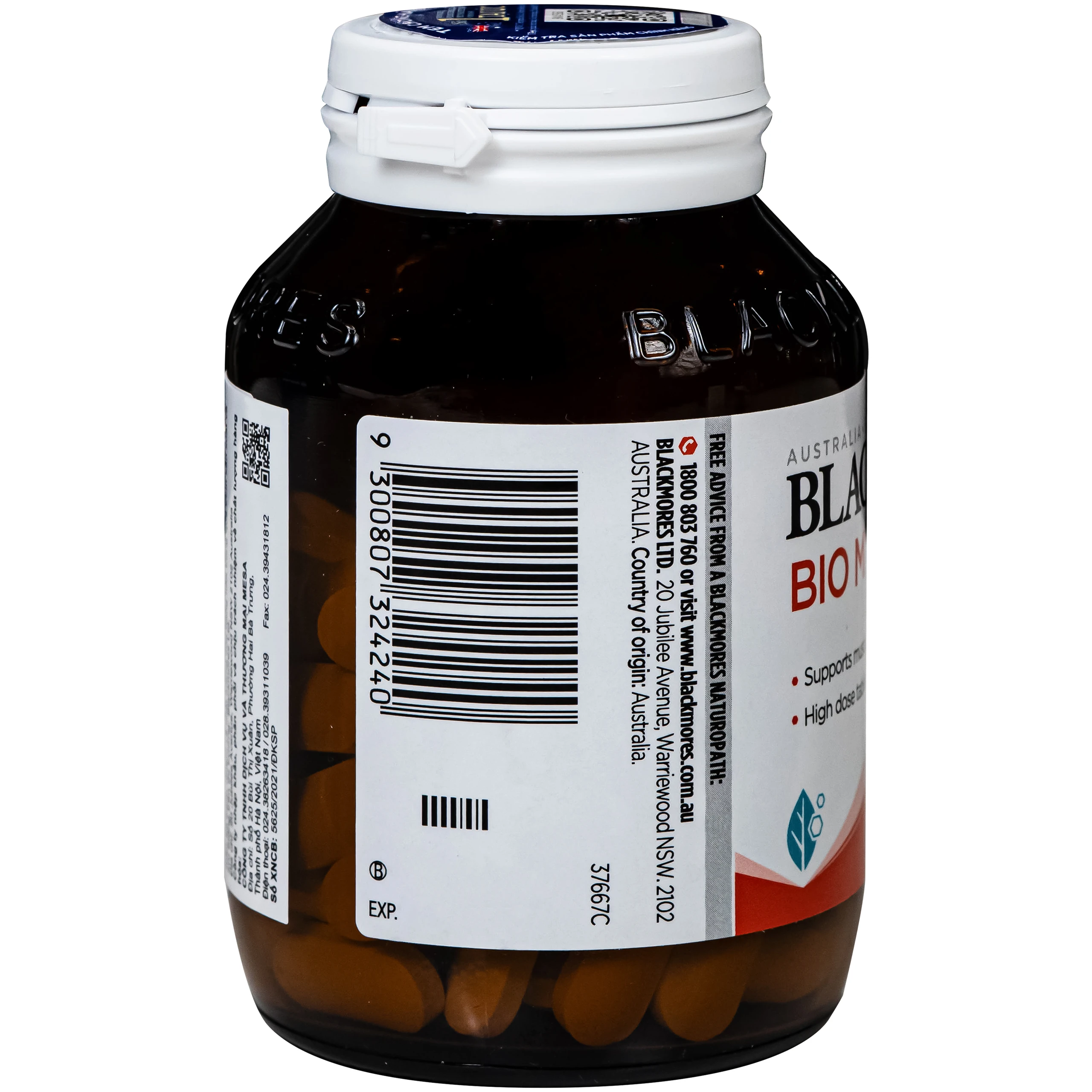 Viên uống hỗ trợ cơ bắp, giảm chuột rút Blackmores Bio Magnesium (100 viên)