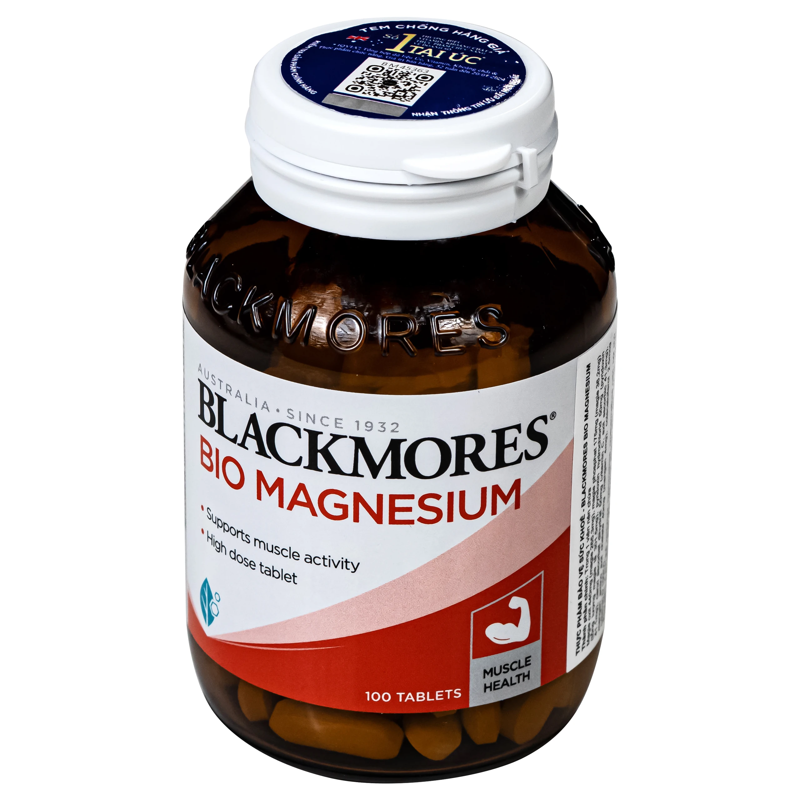 Viên uống hỗ trợ cơ bắp, giảm chuột rút Blackmores Bio Magnesium (100 viên)