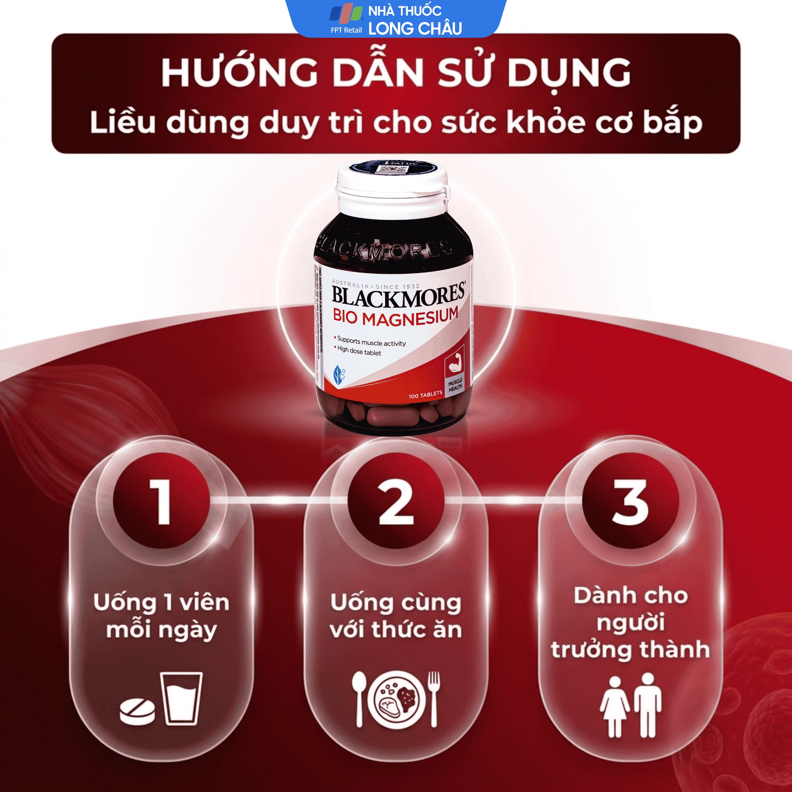 Viên uống hỗ trợ cơ bắp, giảm chuột rút Blackmores Bio Magnesium (100 viên) 5