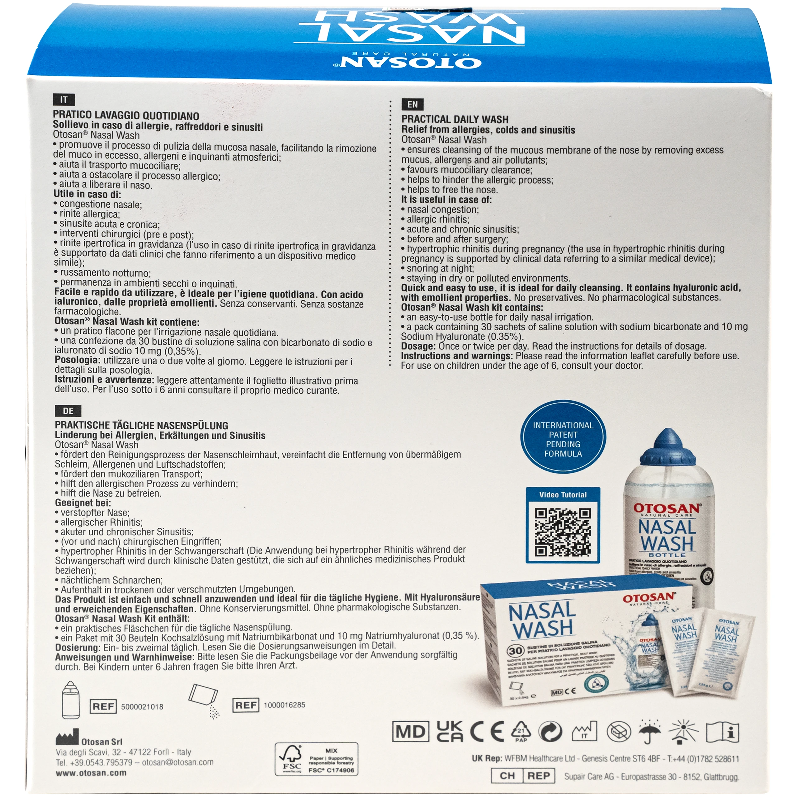 Bộ rửa mũi Otosan Nasal Wash (gồm Bình + 30 gói) làm sạch sâu, ngừa viêm xoang, viêm mũi 9