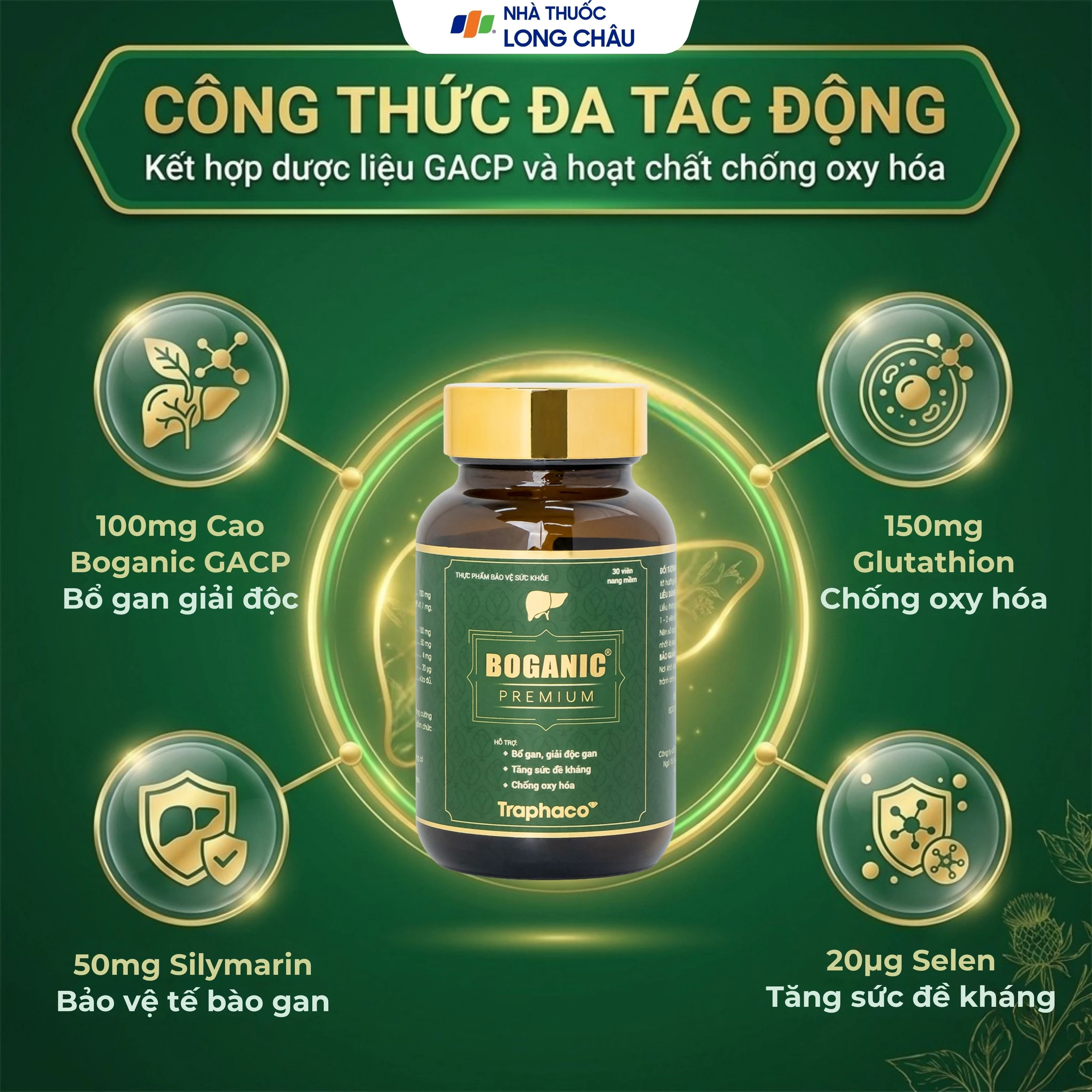 Viên bổ gan Boganic Premium Traphaco (30 viên) 3