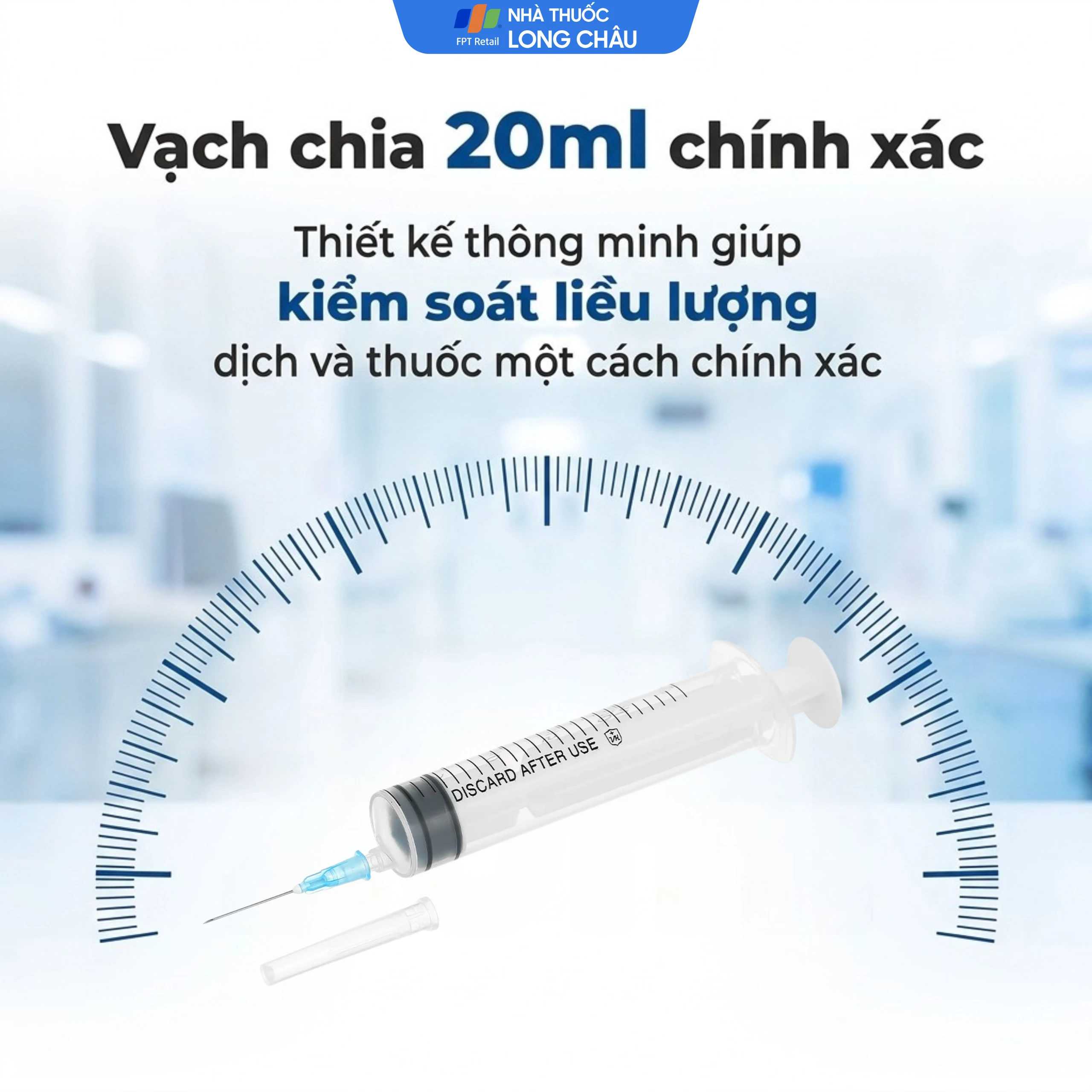Bơm tiêm 20ml/cc Vinahankook dùng một lần (50 cái) 5