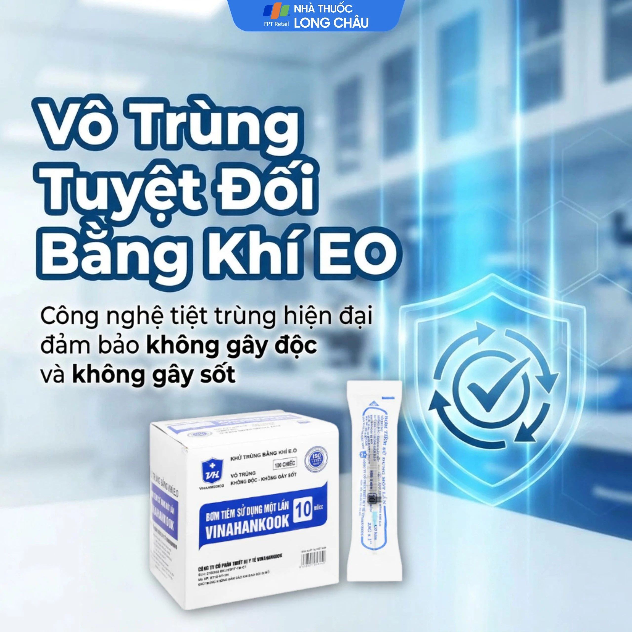 Bơm tiêm 5ml/cc 23G Vinahankook dùng một lần (100 cái) 6