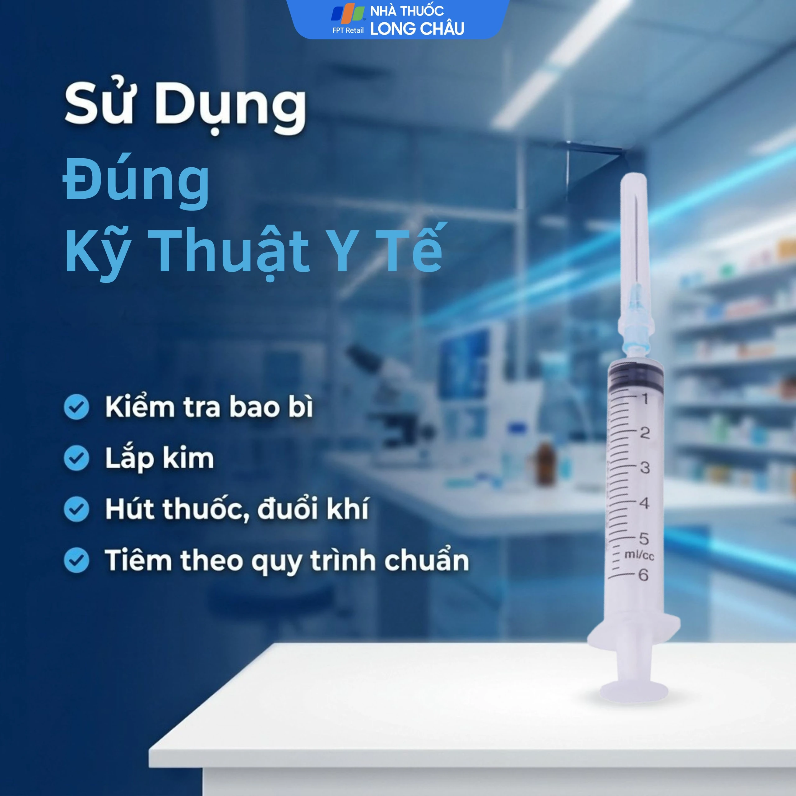 Bơm tiêm 5ml/cc 23G Vinahankook dùng một lần (100 cái) 7