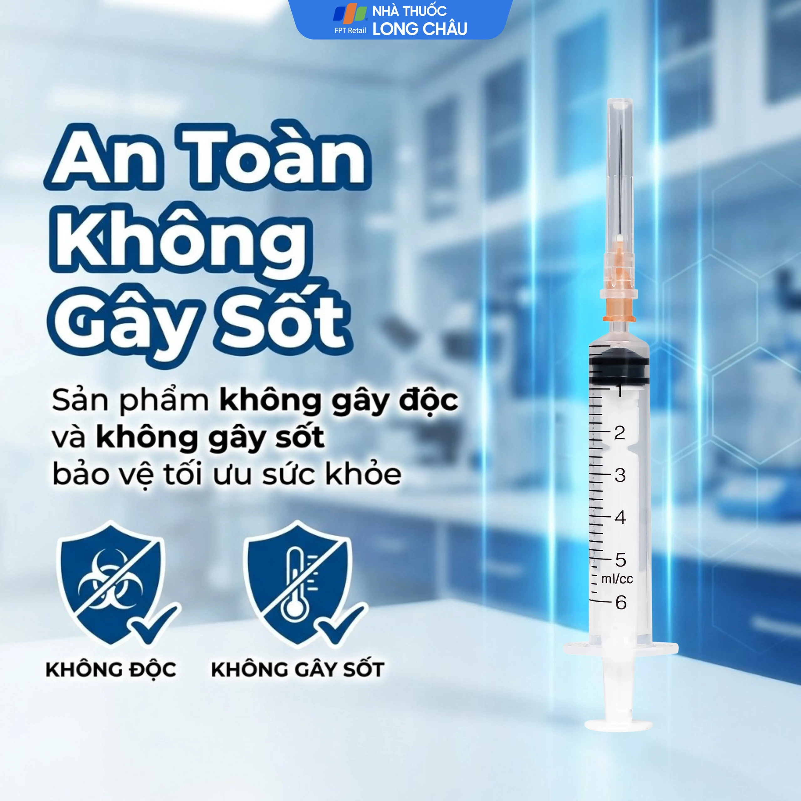 Bơm tiêm 5ml/cc 25G Vinahankook dùng một lần (100 cái) 5