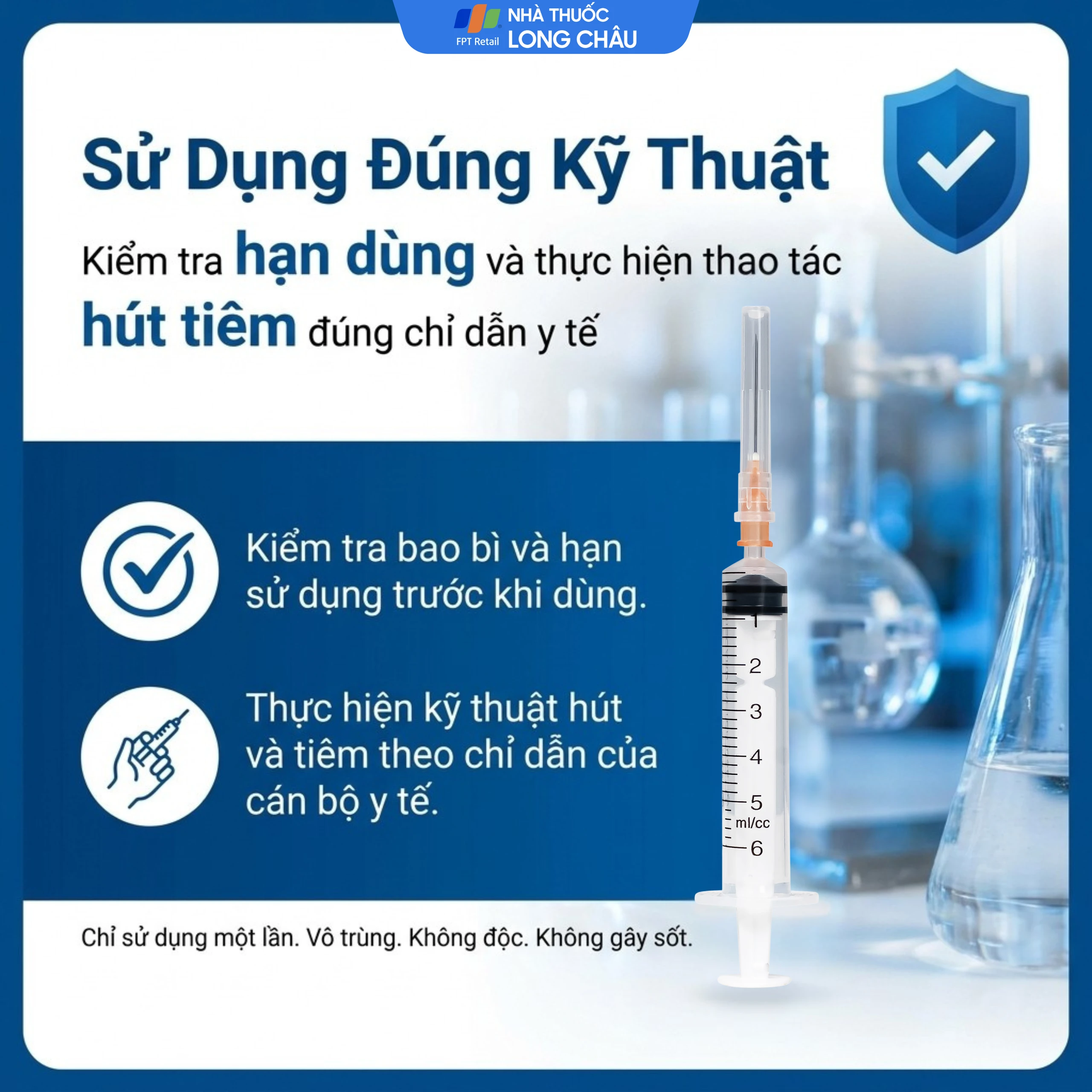 Bơm tiêm 5ml/cc 25G Vinahankook dùng một lần (100 cái) 7