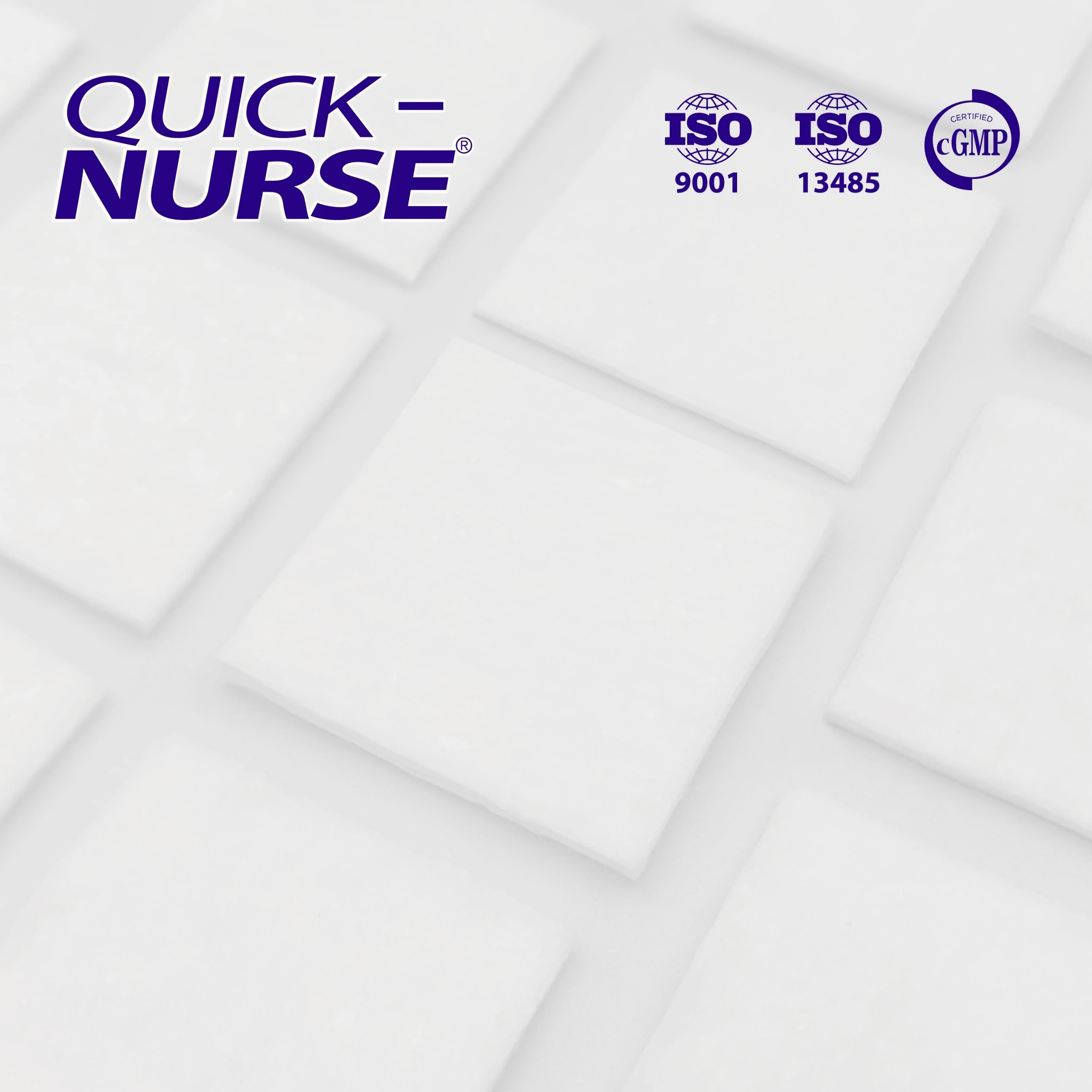 Bông gòn cắt miếng Quick Nurse 6x6 50g dùng cho vết thương ngoài da, sát trùng, vệ sinh 