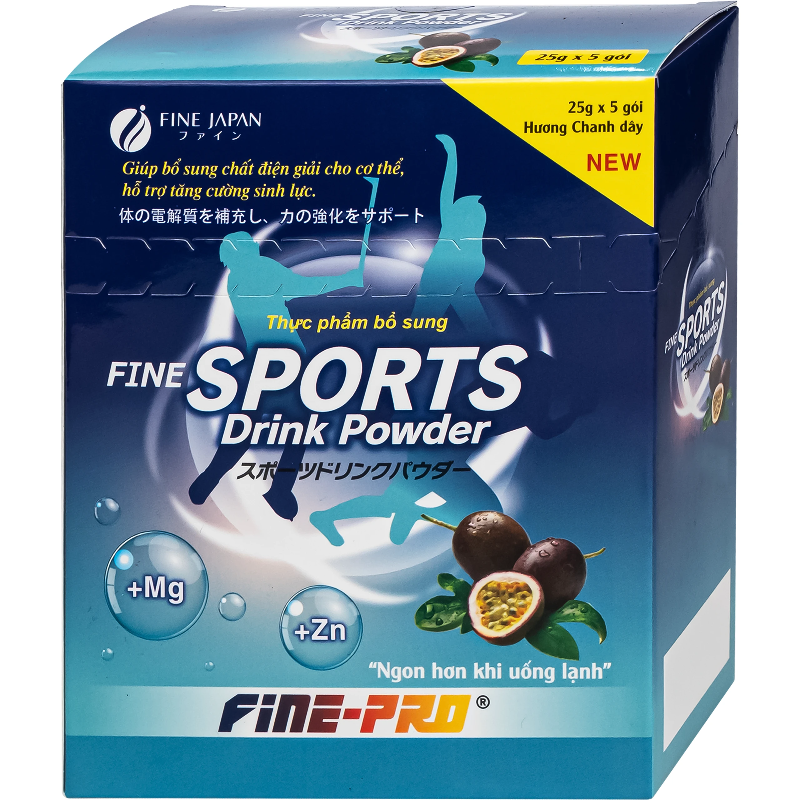 Bột Điện Giải Vị Chanh Dây Fine Sports Drink Powder (5 gói x 25g) 2