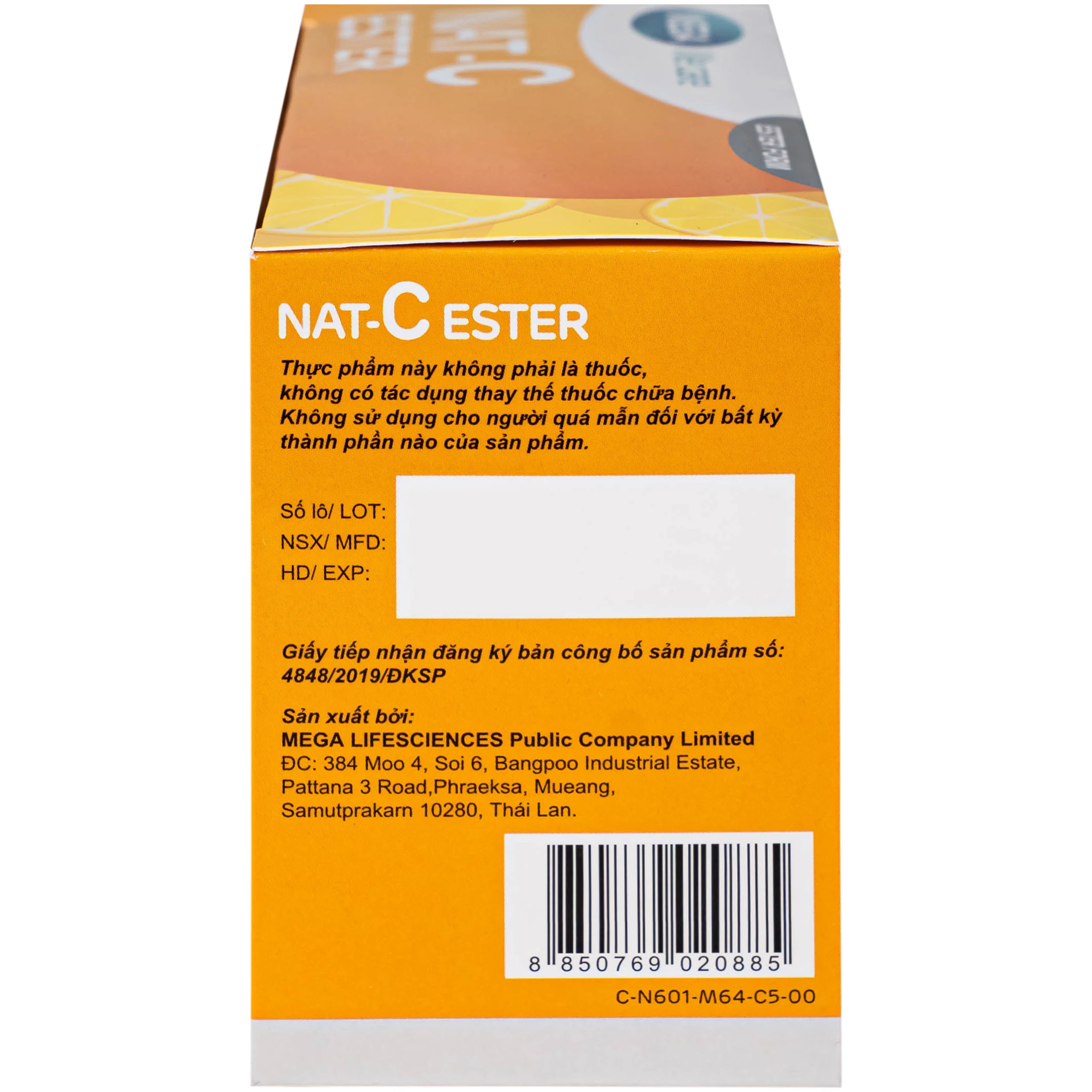 Bột hỗ trợ tăng cường sức đề kháng Nat C Ester Mega (30 gói)