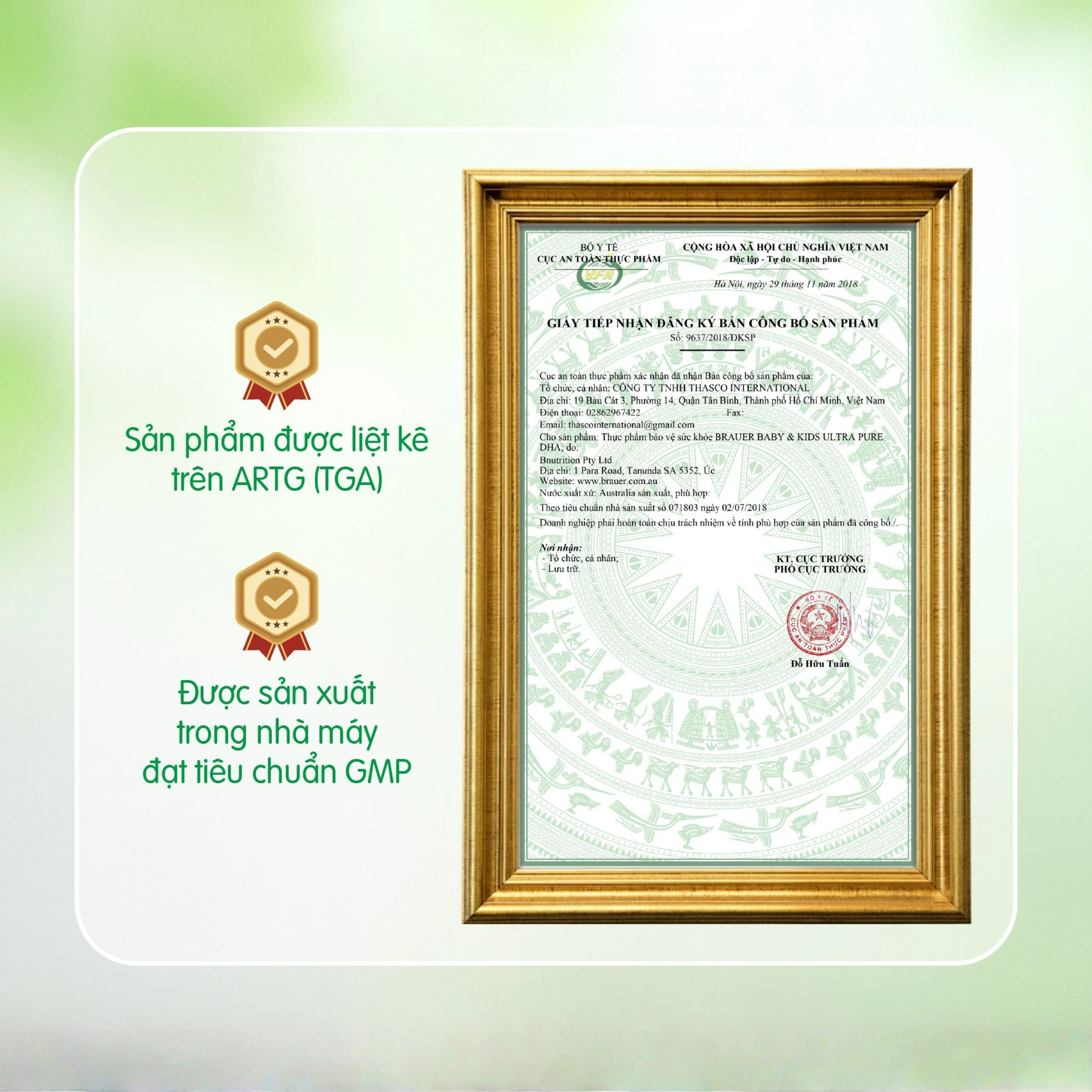 Viên hỗ trợ phát triển não bộ sức khỏe cho mắt Brauer Baby & Kids Ultra Pure DHA (60 viên)