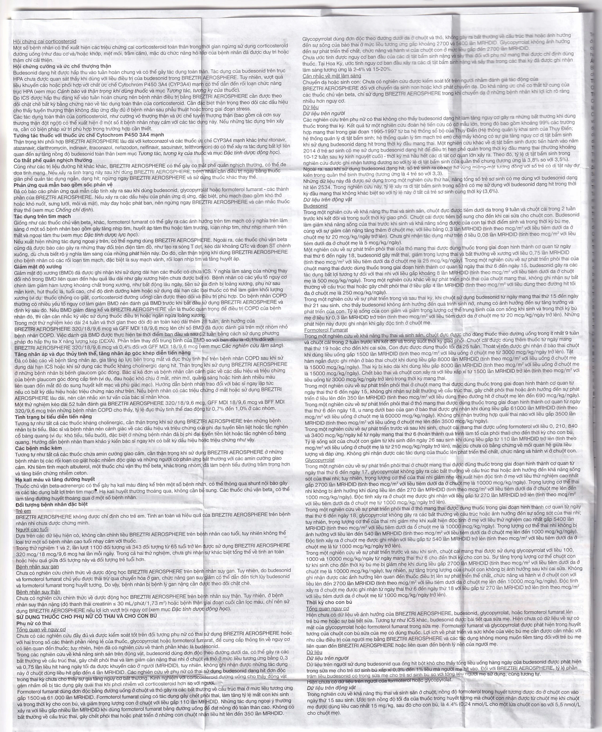 Thuốc hít Breztri 160/7.2/5mcg Astrazeneca giảm co thắt phế quản (120 liều)