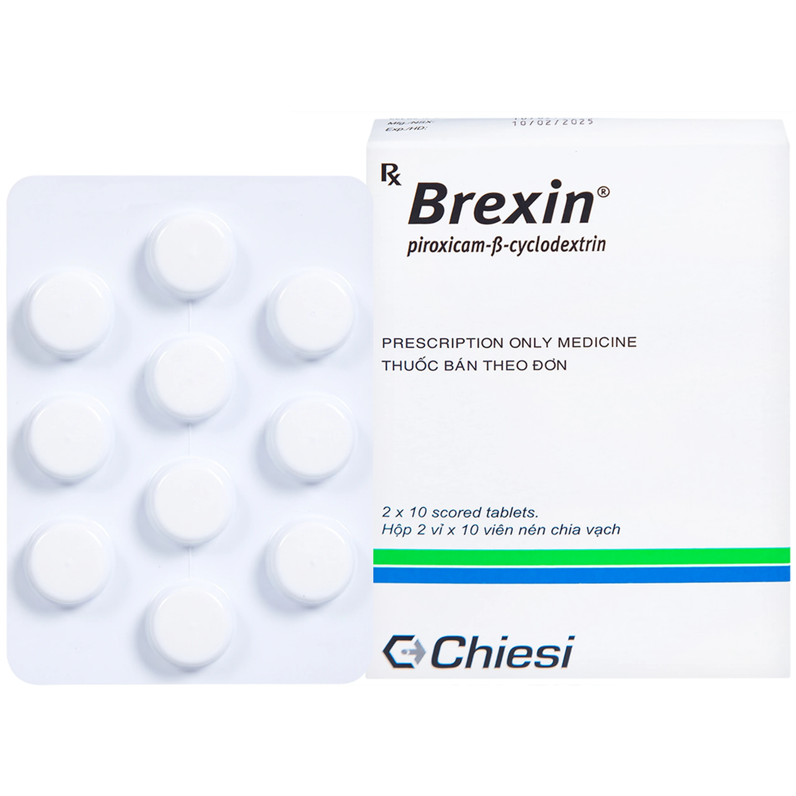 Thuốc Brexin Chiesi giảm các triệu chứng do viêm xương khớp (2 vỉ x 10 viên) 1