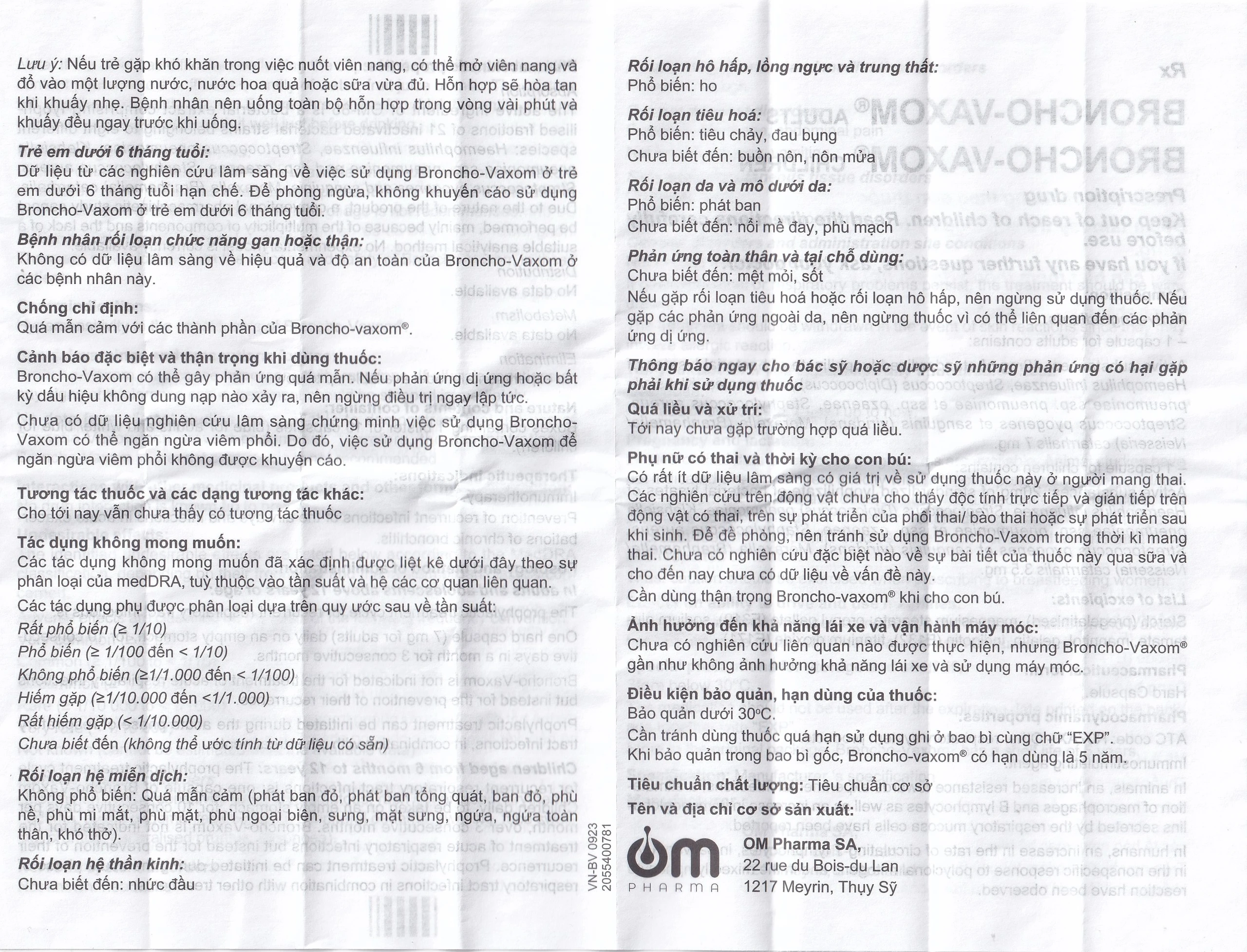 Thuốc Broncho-Vaxom điều trị nhiễm khuẩn đường hô hấp, tăng cường miễn dịch (10 viên)