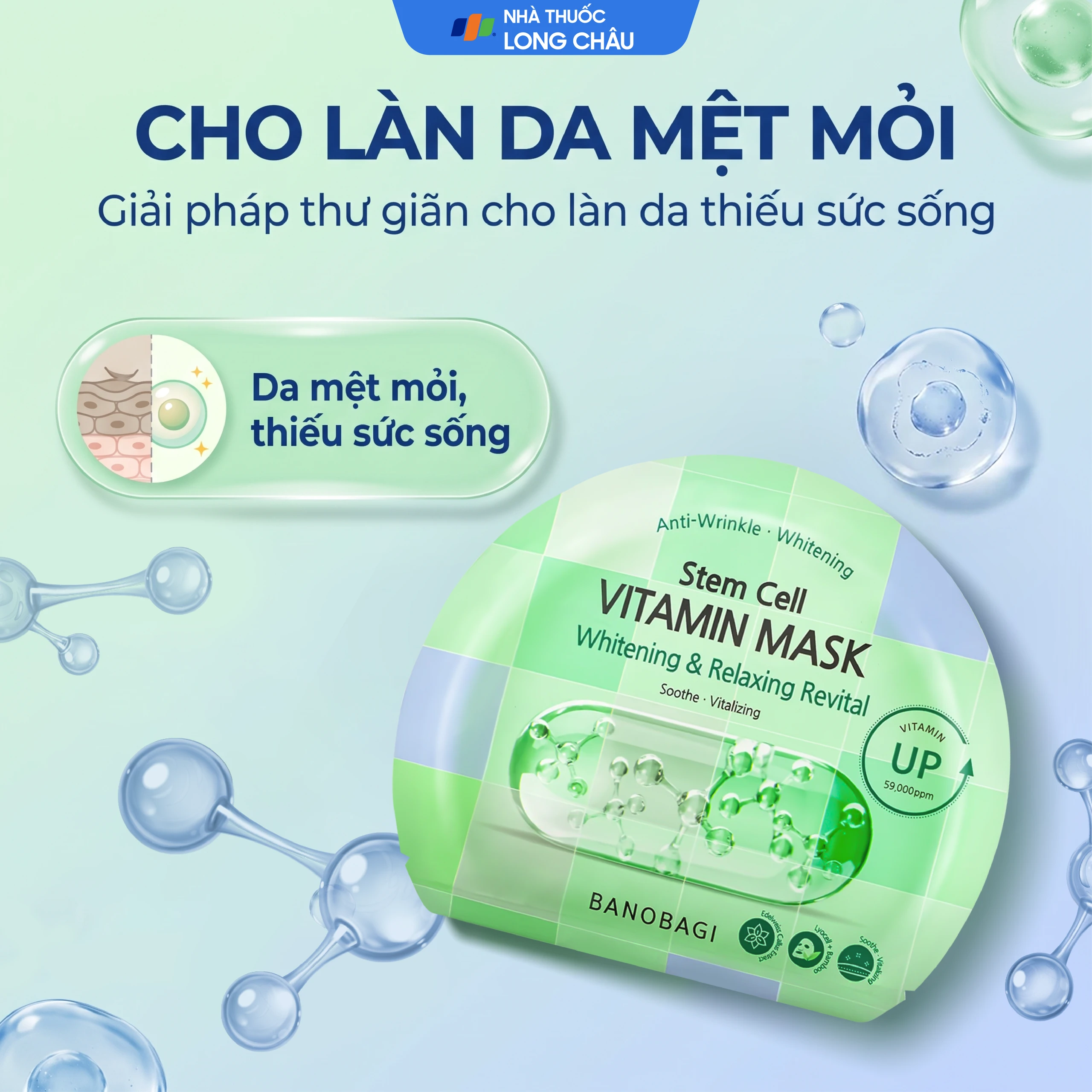 Mặt nạ dưỡng ẩm Banobagi Stem Cell Vitamin Mask dưỡng sáng da 30g 4