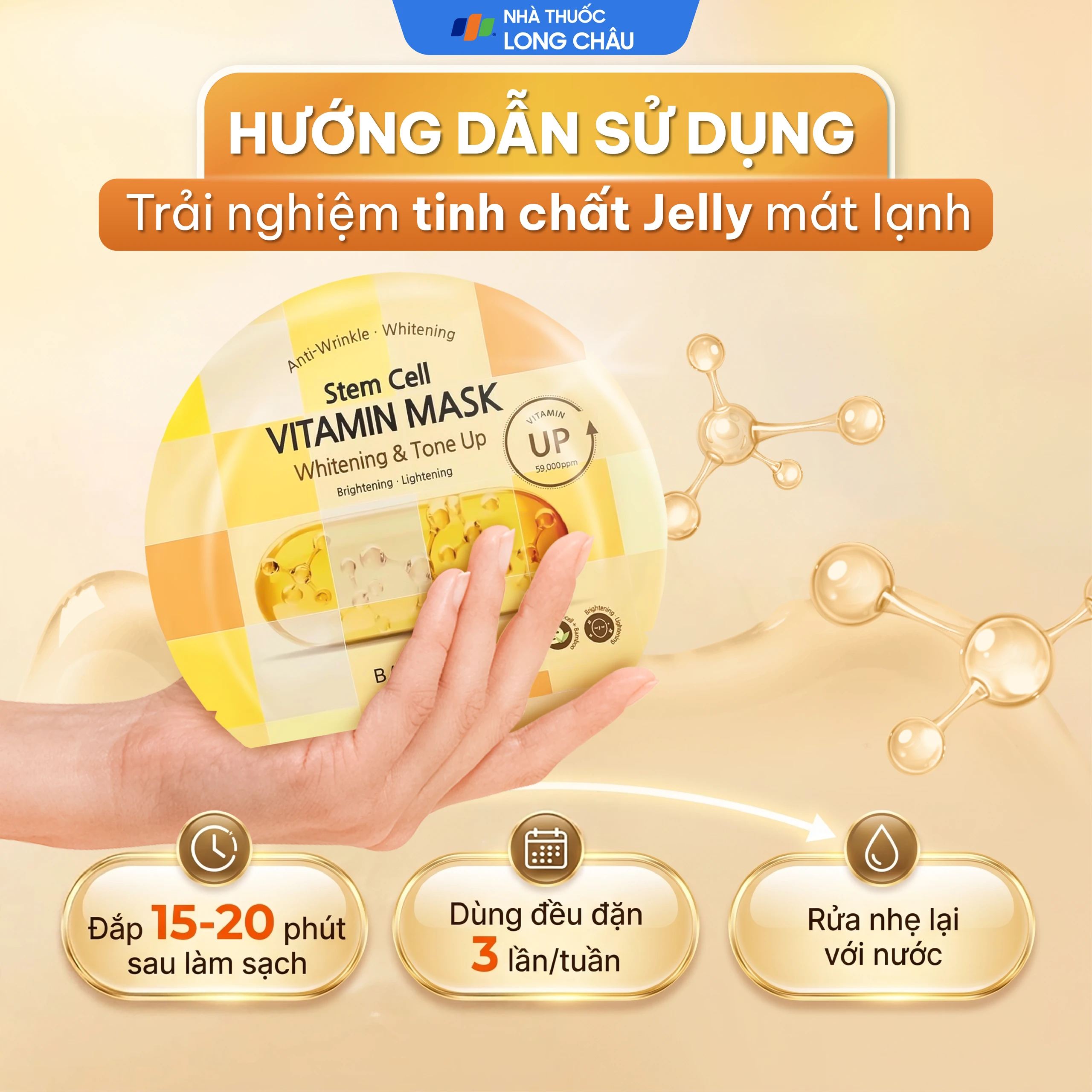 Mặt nạ Banobagi Stem Cell Vitamin cấp ẩm, dưỡng sáng da, nâng tông (30g) 5