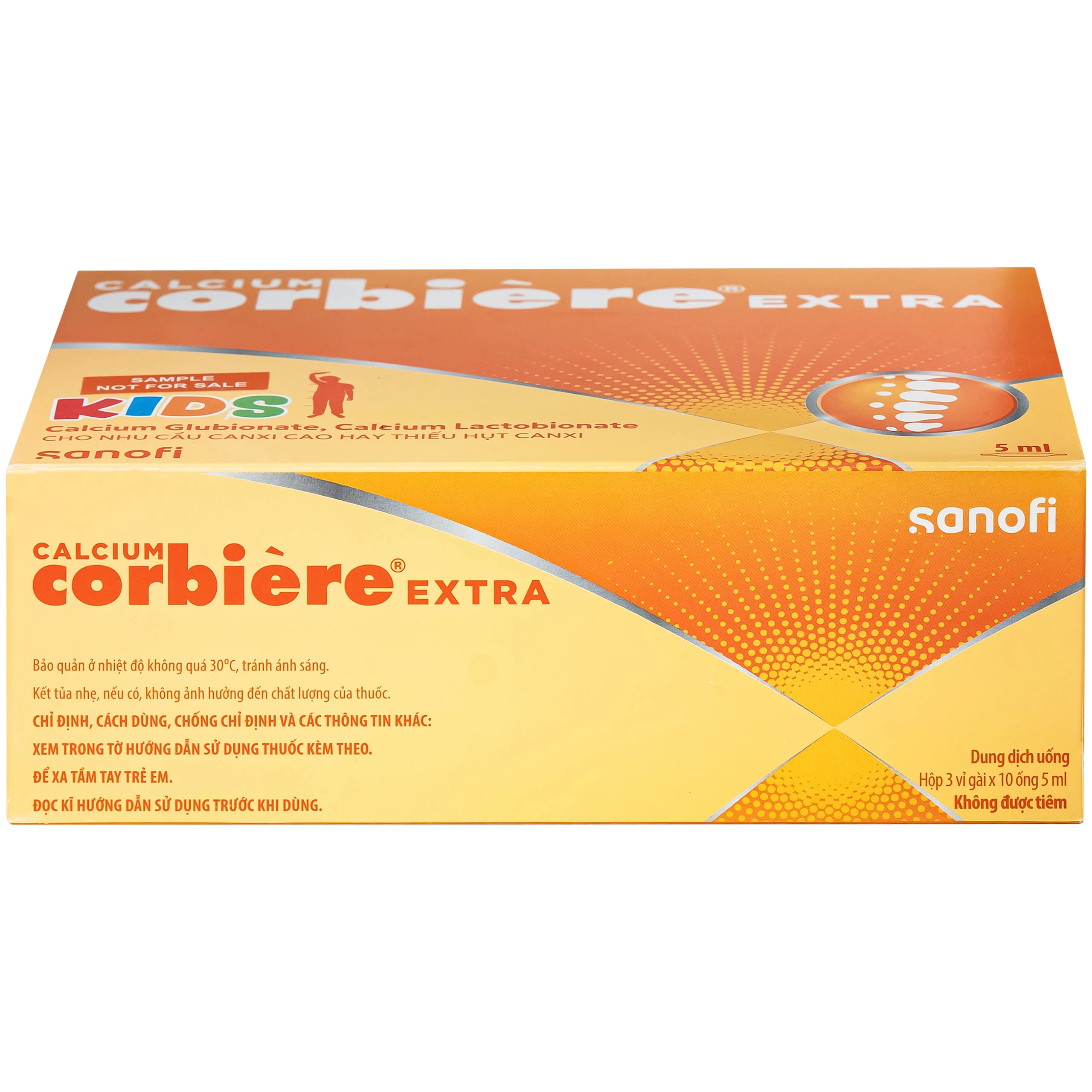 Thuốc Calcium Corbiere Kids Extra Sanofi bổ sung canxi cho trẻ em (3 vỉ x 10 ống x 5ml) 6