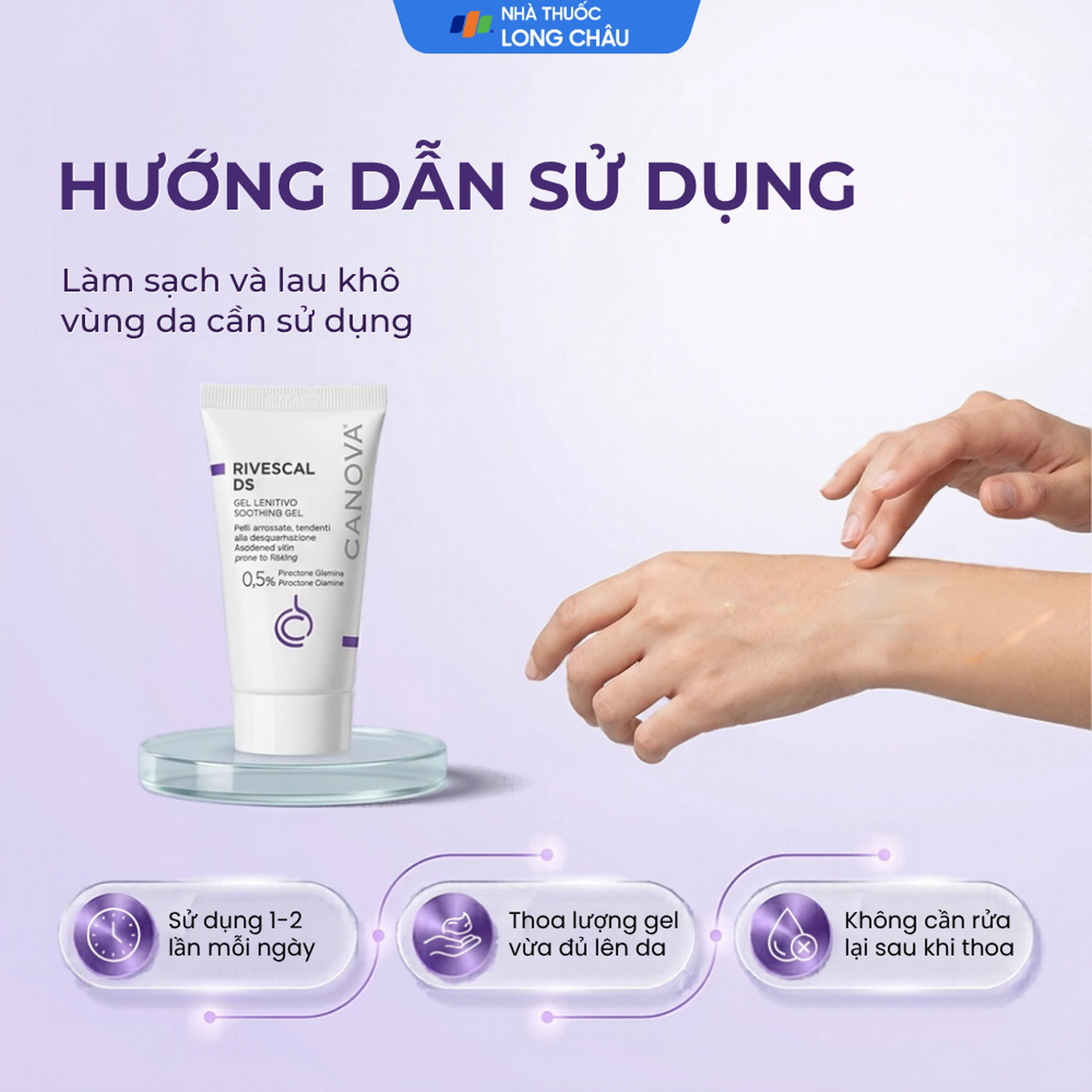 Gel bôi dịu da, ngăn ngừa tiết nhờn Canova Rivescal Ds Soothing Gel Sifarma (50ml) 5