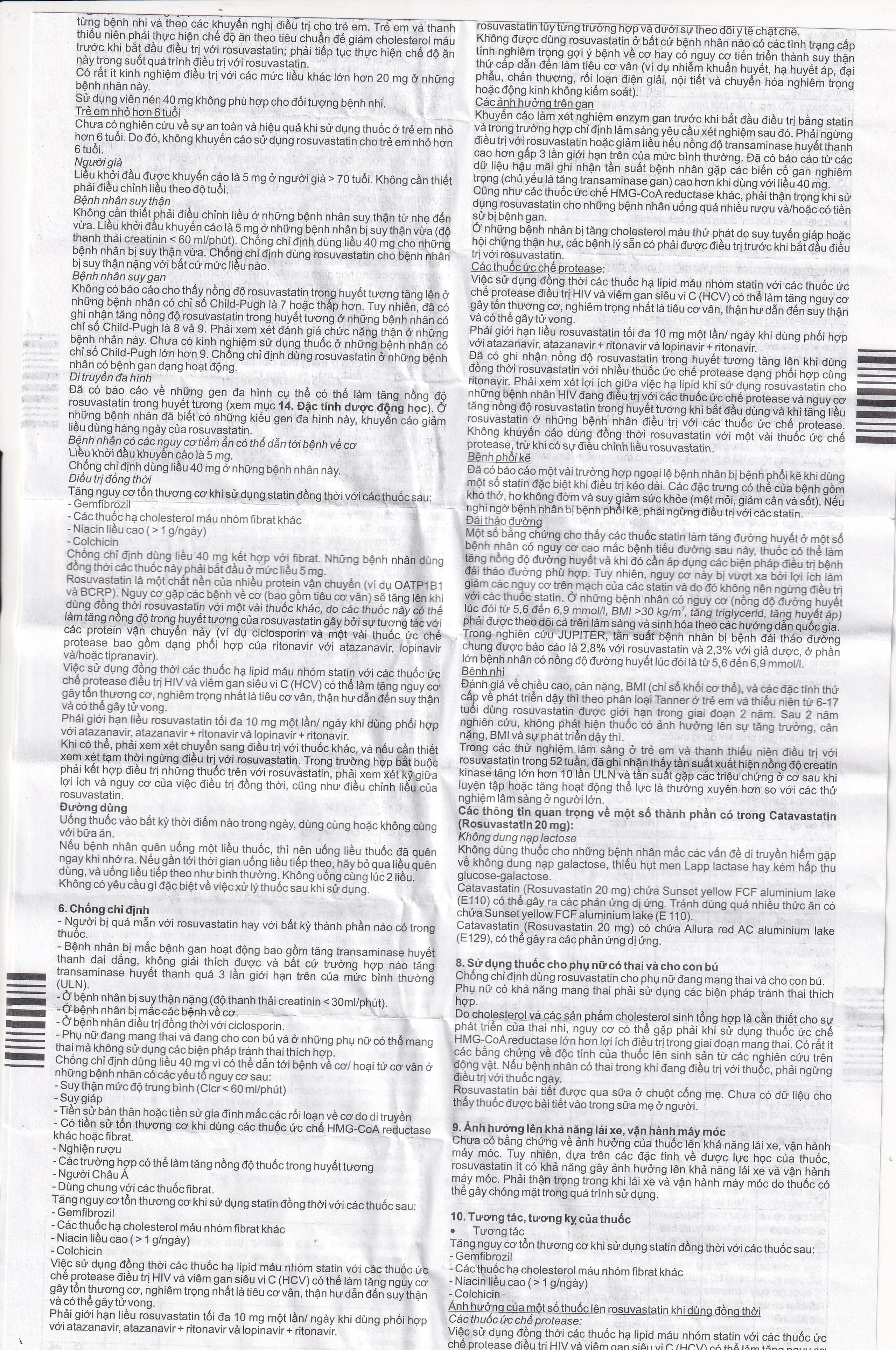 Thuốc Catavastatin 20mg Antibiotice điều trị tăng cholesterol máu và phòng ngừa biến cố tim mạch (3 vỉ x 10 viên)