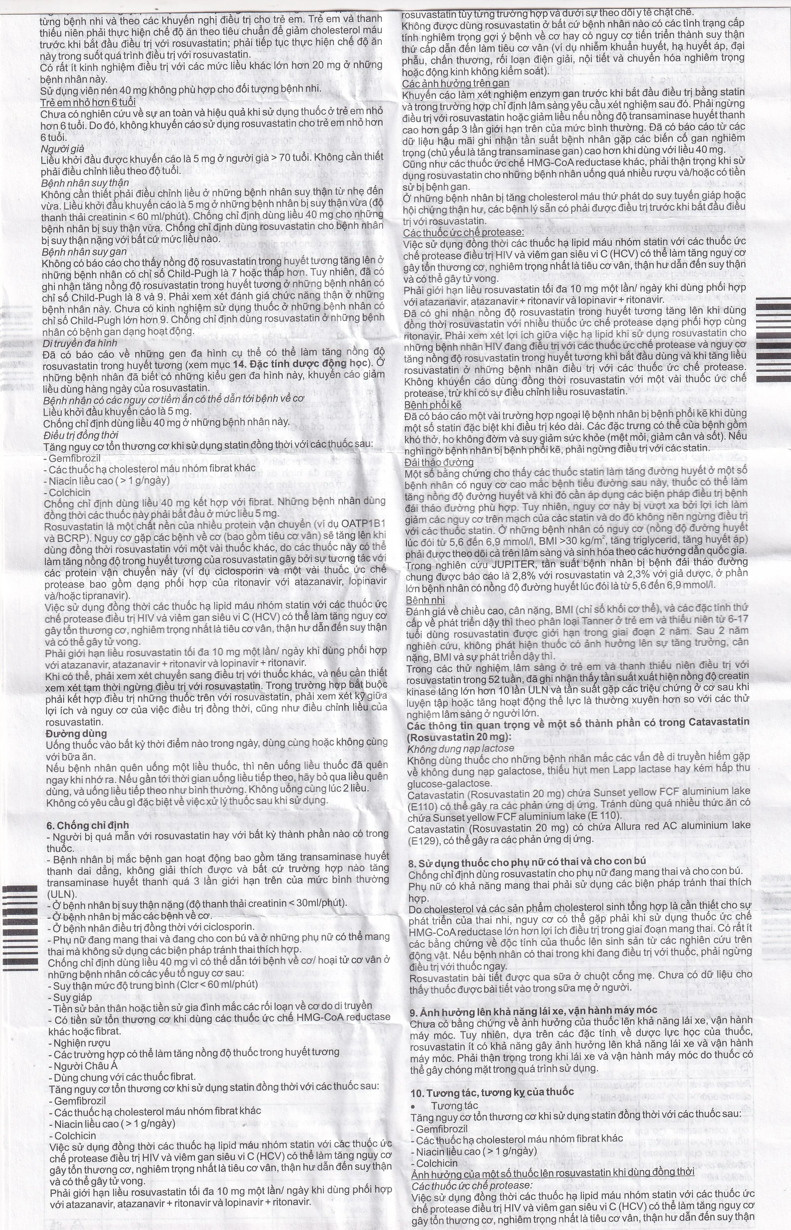 Thuốc Catavastatin 20mg Antibiotice điều trị tăng cholesterol máu và phòng ngừa biến cố tim mạch (3 vỉ x 10 viên)