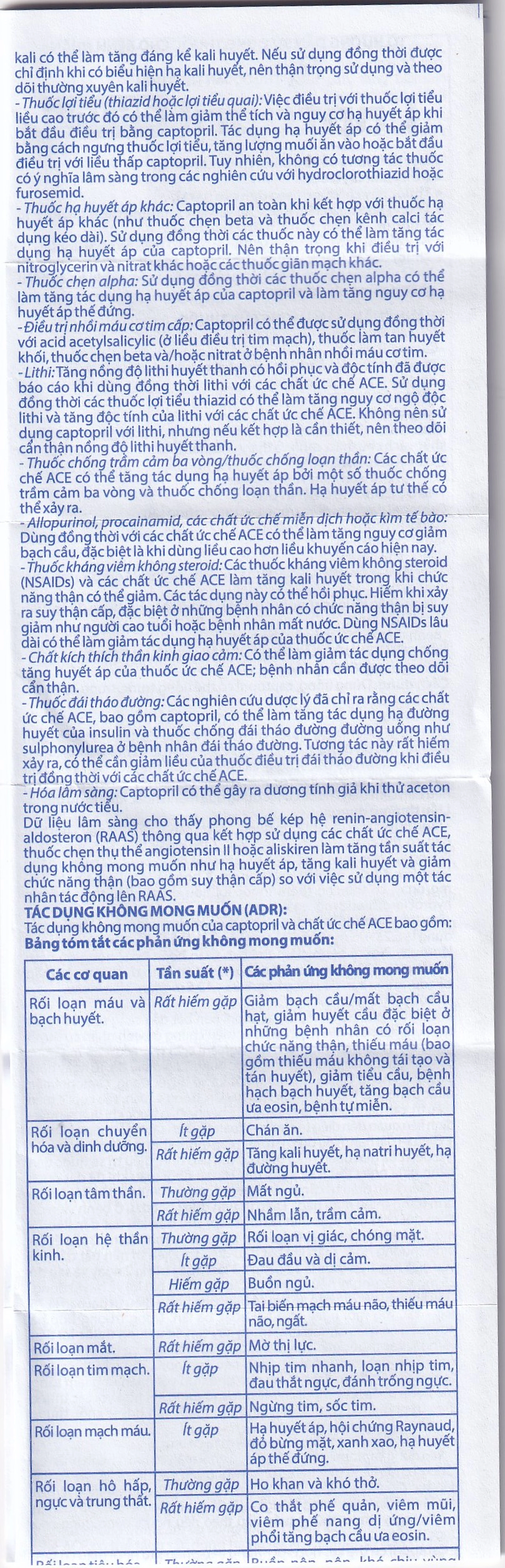 Thuốc Captopril 25mg Domesco điều trị tăng huyết áp, suy tim, nhồi máu cơ tim (10 vỉ x 10 viên) 