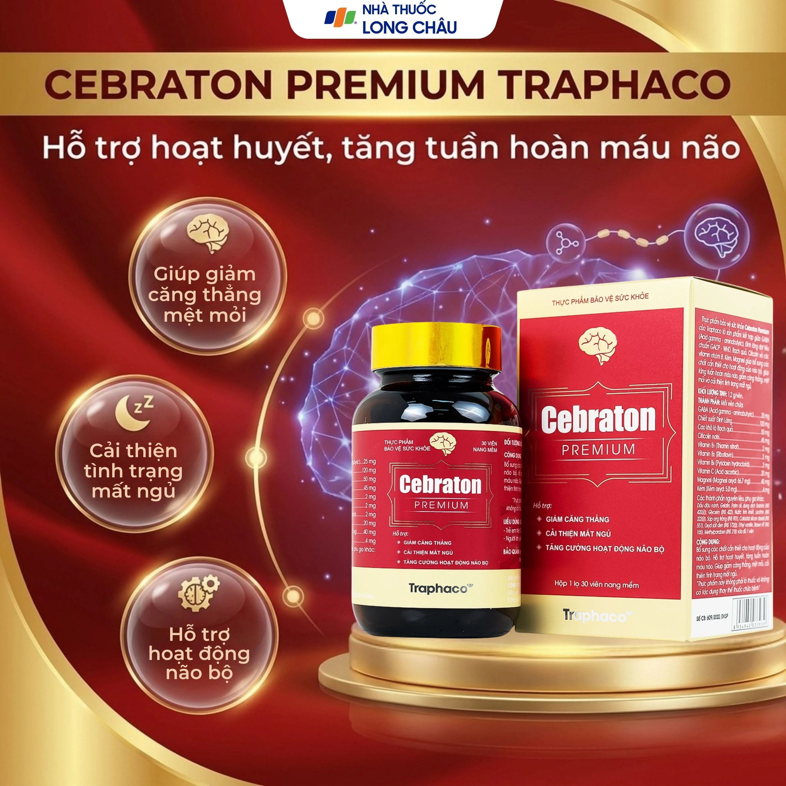 Viên hỗ trợ hoạt huyết Cebraton Premium Traphaco (30 viên) 2