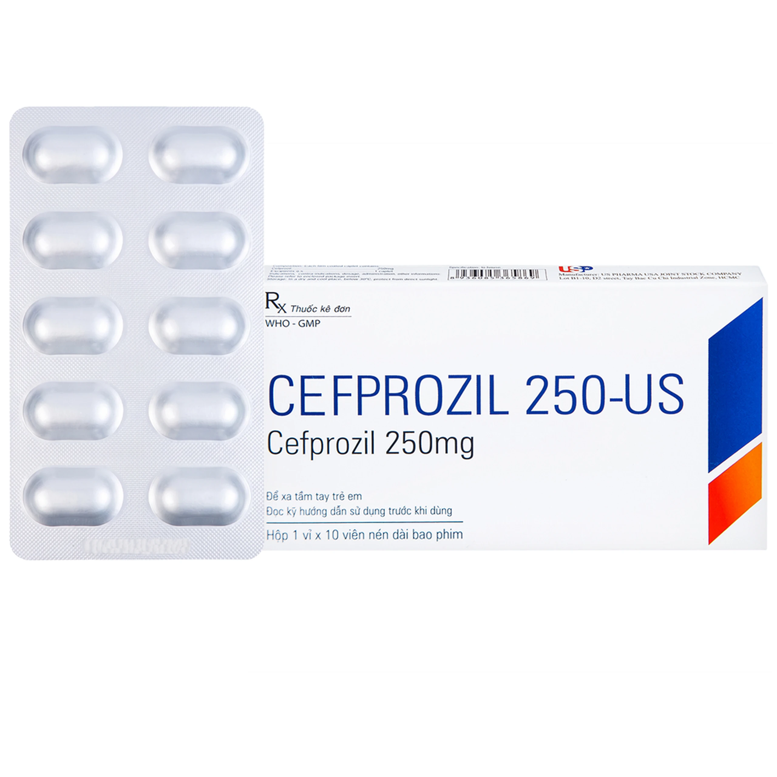 Thuốc Cefprozil 250-US điều trị nhiễm khuẩn (1 vỉ x 10 viên) 1