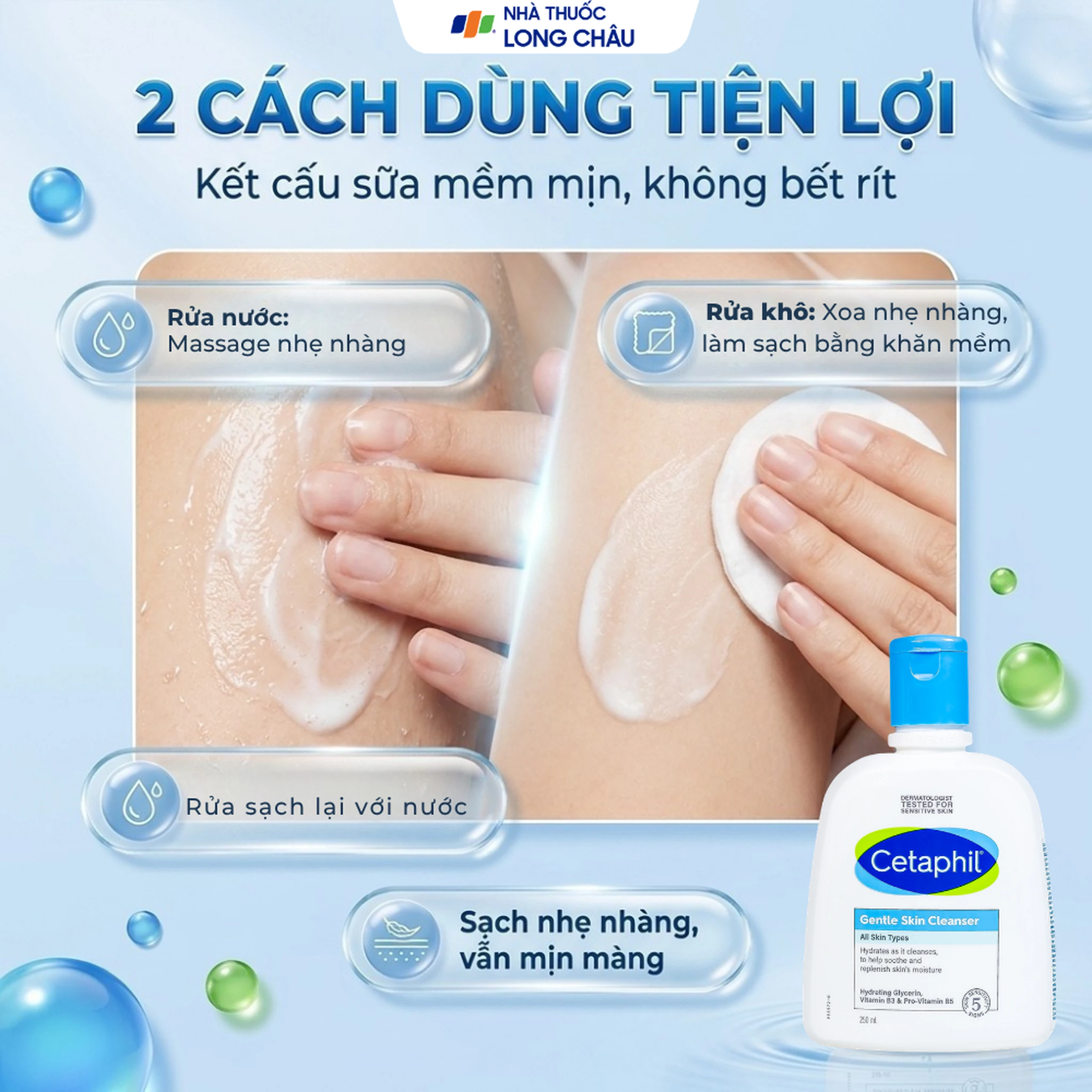 Sữa rửa mặt Cetaphil Gentle Cleanser dành cho da nhạy cảm (250ml) 7