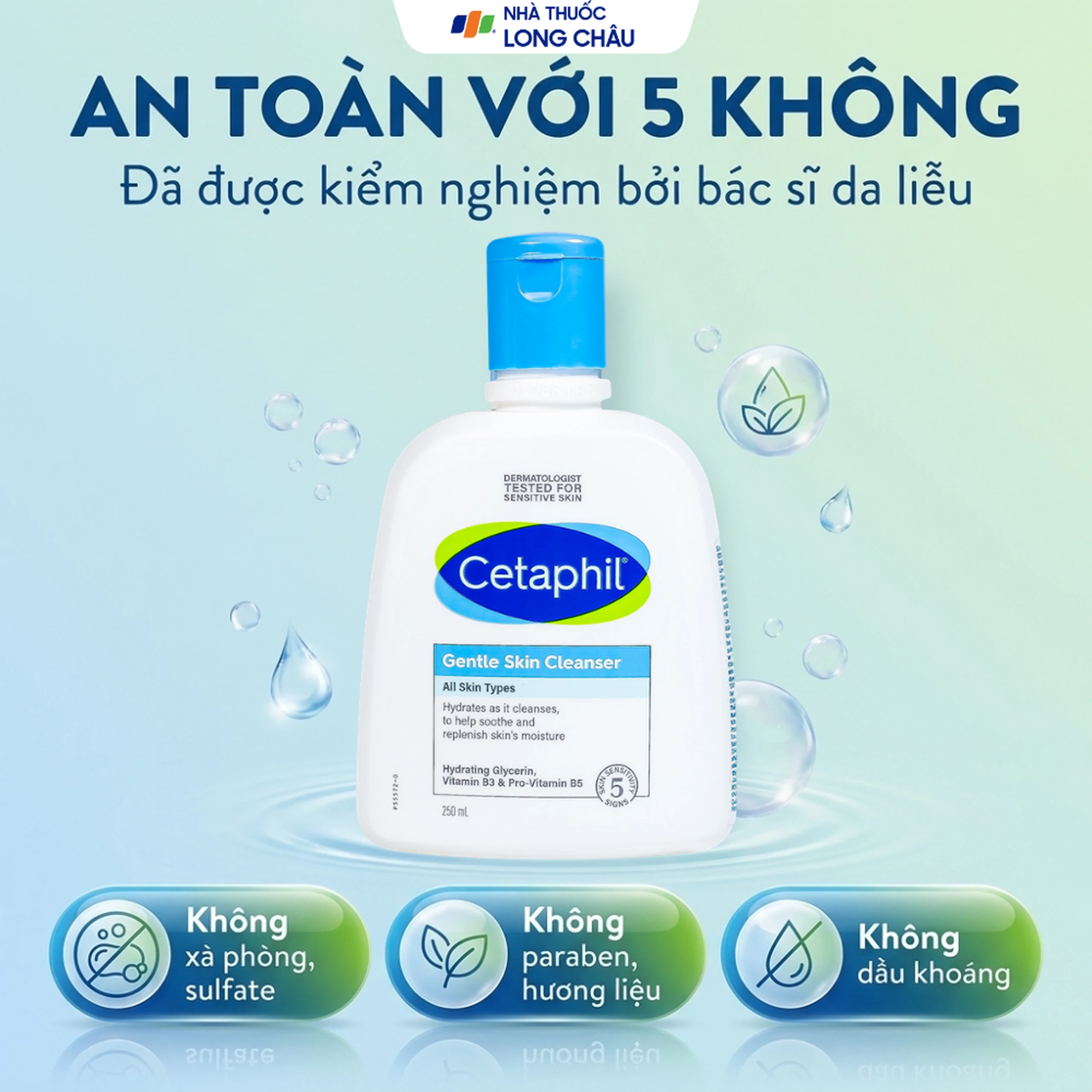 Sữa rửa mặt Cetaphil Gentle Cleanser dành cho da nhạy cảm (250ml) 4