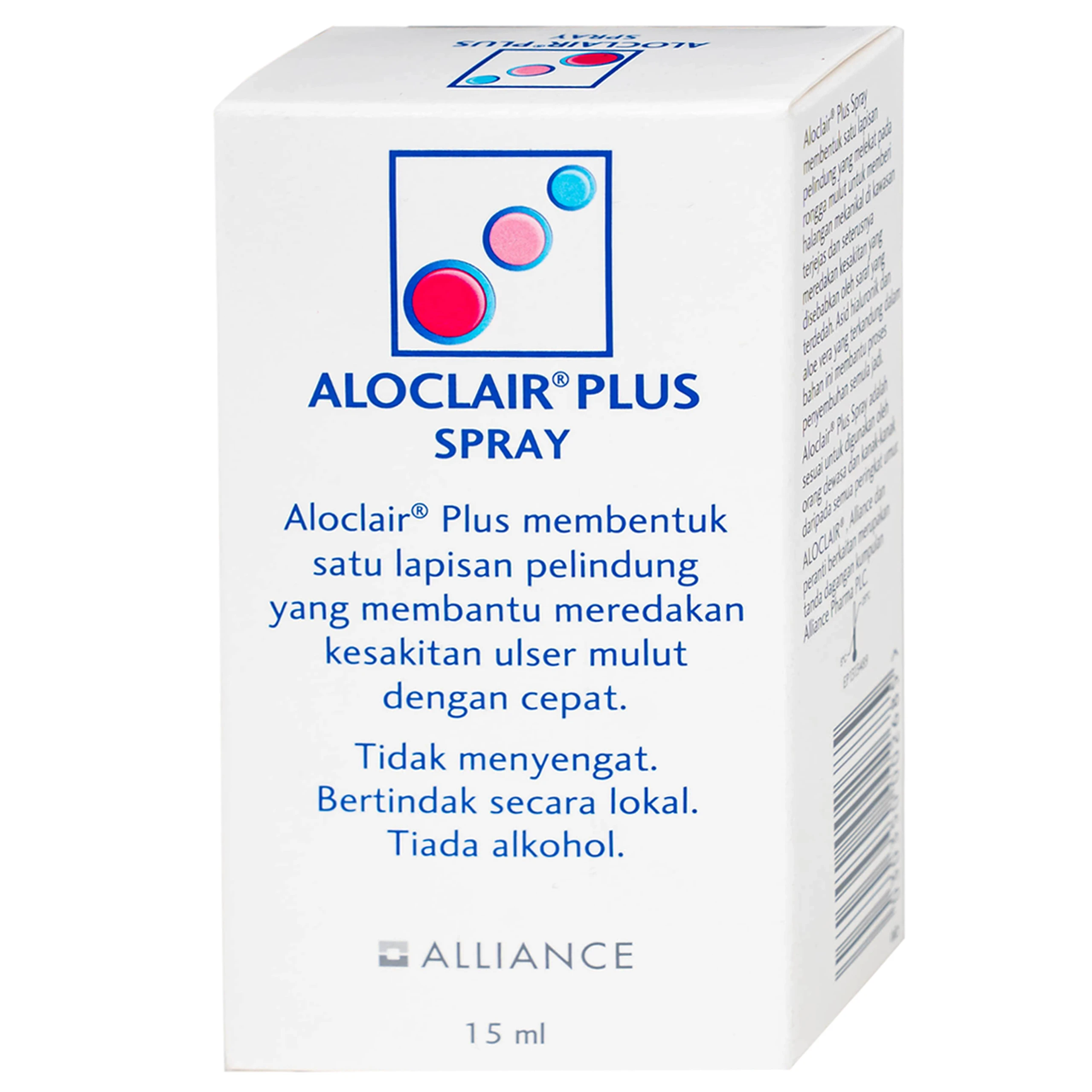 Chai xịt nhiệt miệng, tay chân miệng Aloclair Plus 15ml hỗ trợ điều trị các vết thương trong khoang miệng 3