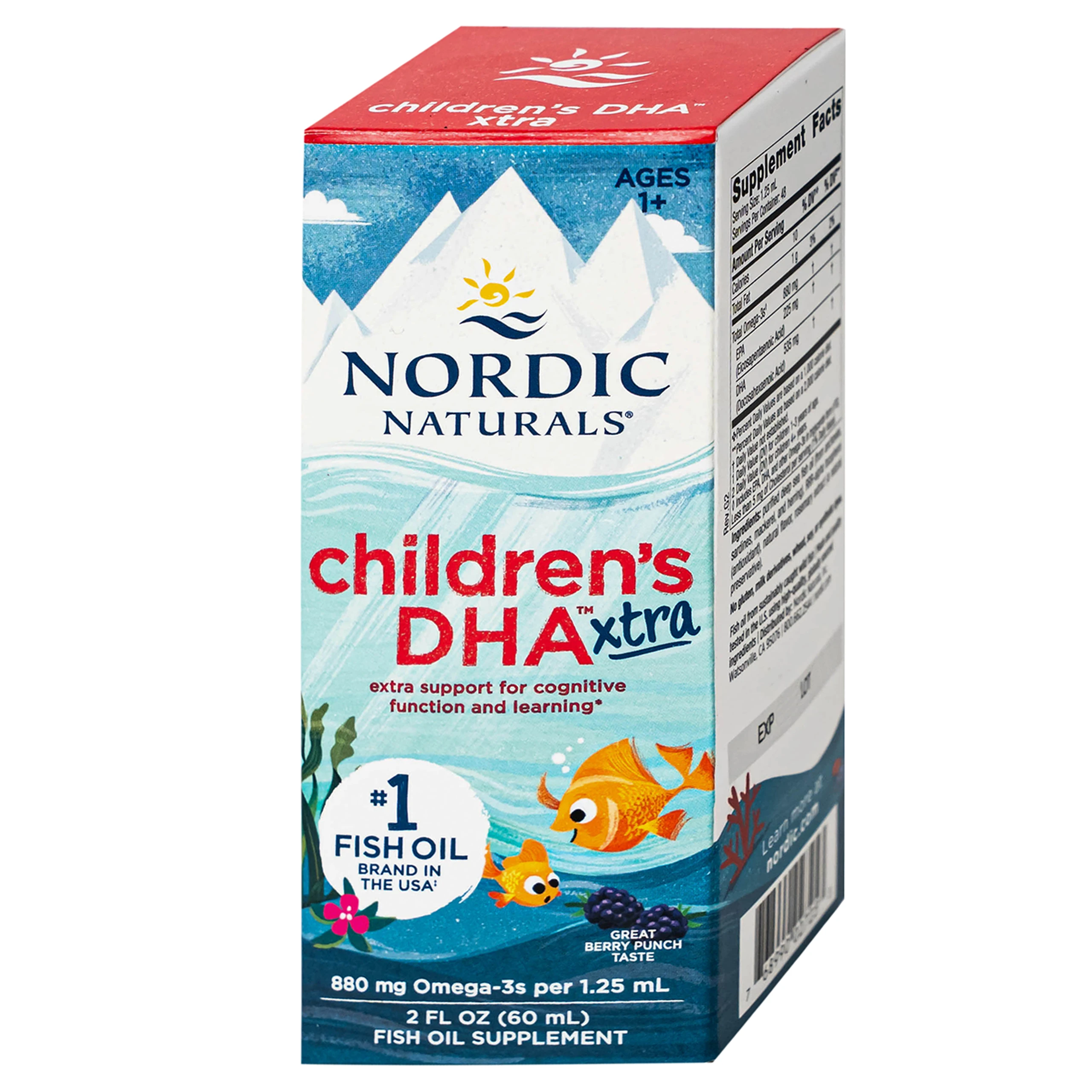 Dung dịch hỗ trợ cải thiện thị lực cho trẻ từ 1 tuổi Nordic Naturals Children's DHA xtra (60ml)