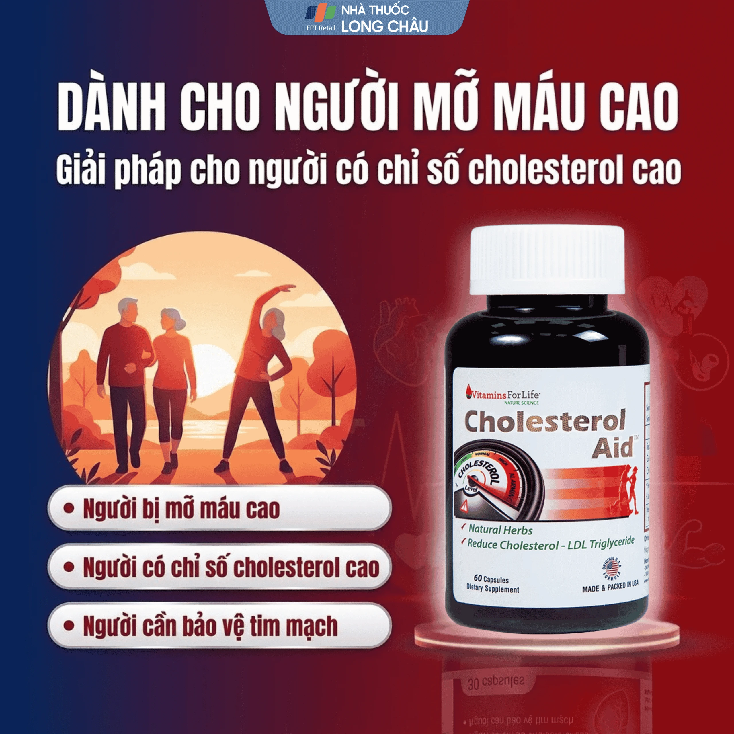 Viên uống hỗ trợ giảm cholesterol Cholesterol Aid Vitamins For Life (60 viên) 5