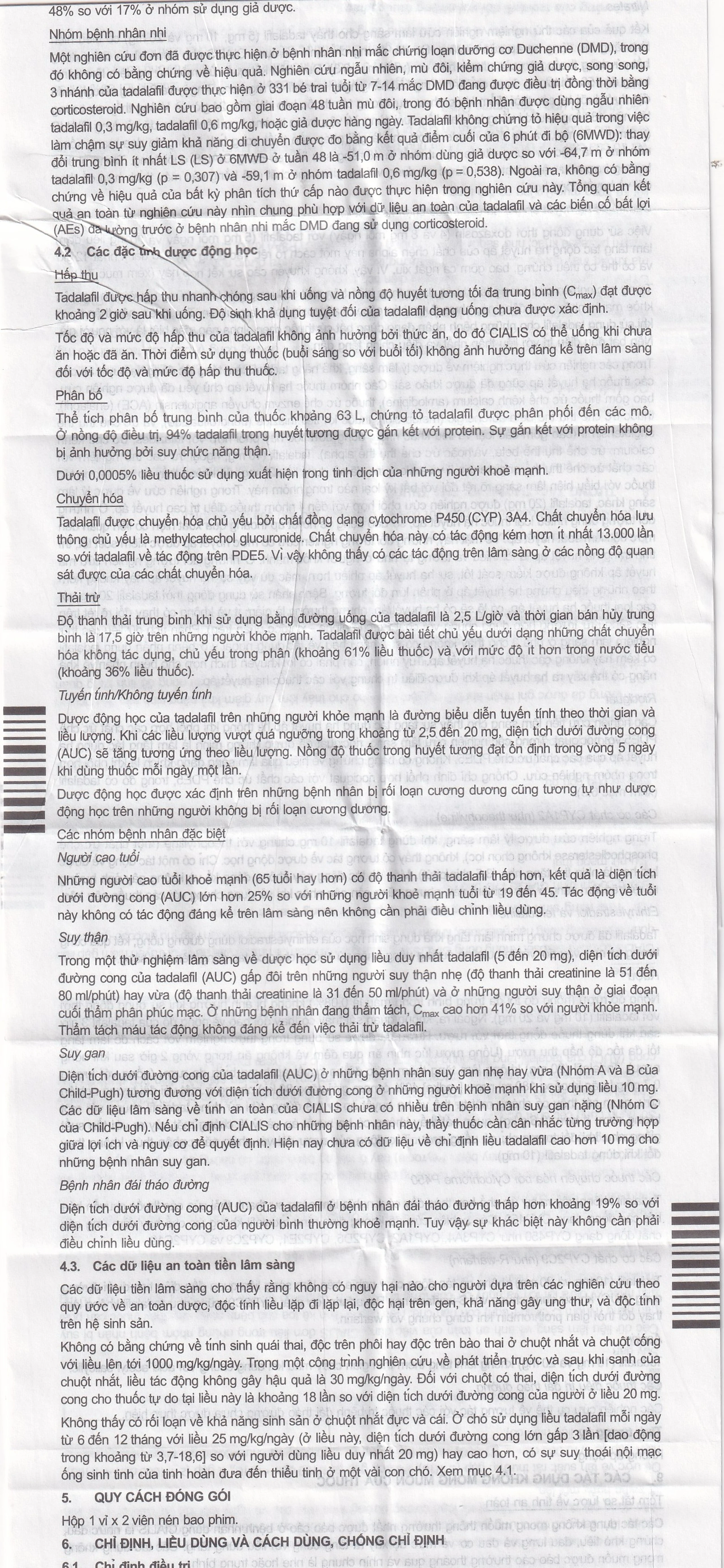 Thuốc Cialis Lilly điều trị rối loạn cương dương (1 vỉ x 2 viên)