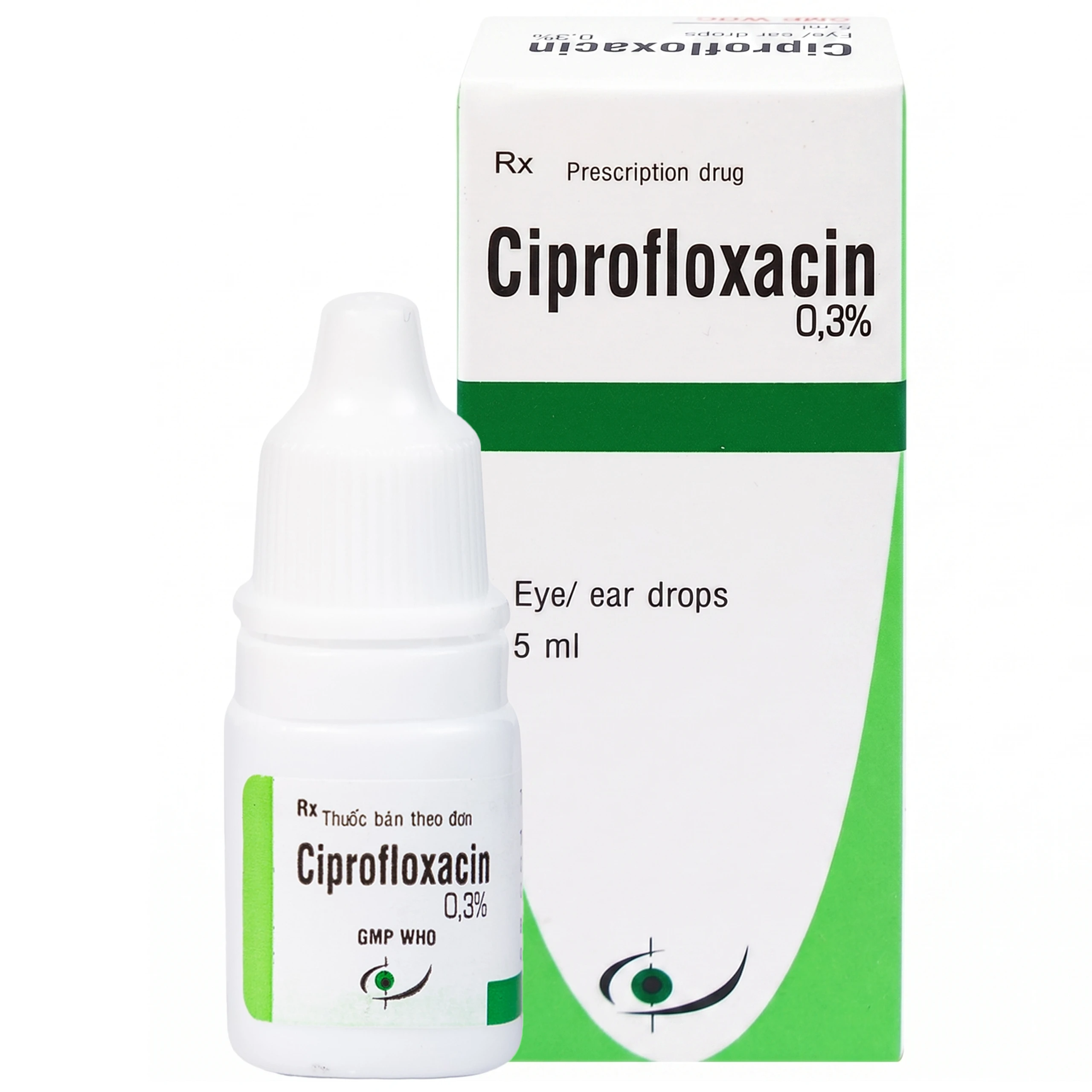 Thuốc nhỏ mắt, nhỏ tai Ciprofloxacin 0.3% Bidiphar điều trị các nhiễm khuẩn (5ml) 1