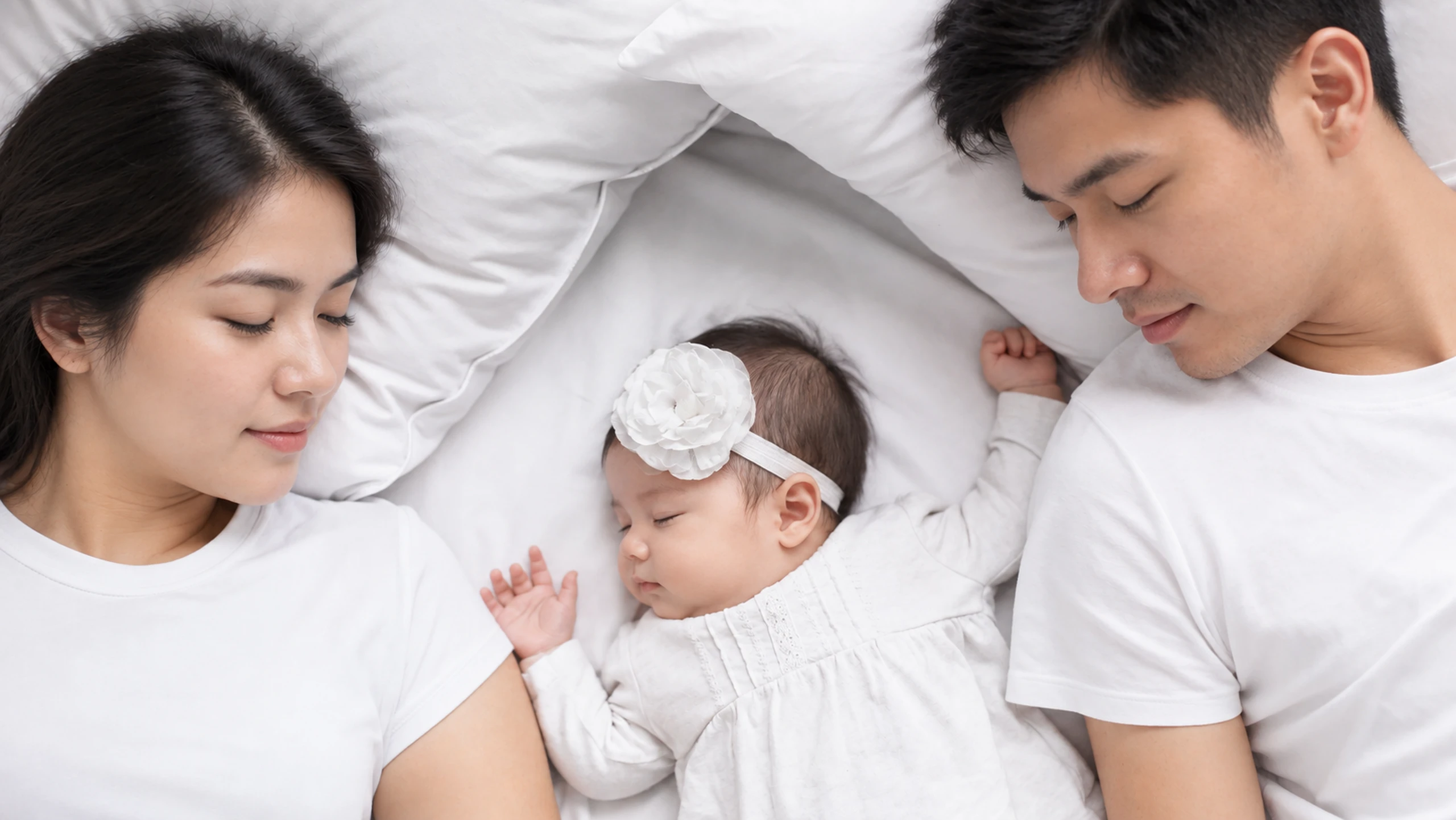 Có nên để trẻ sơ sinh nằm giữa bố mẹ? Những lưu ý để bé ngủ an toàn