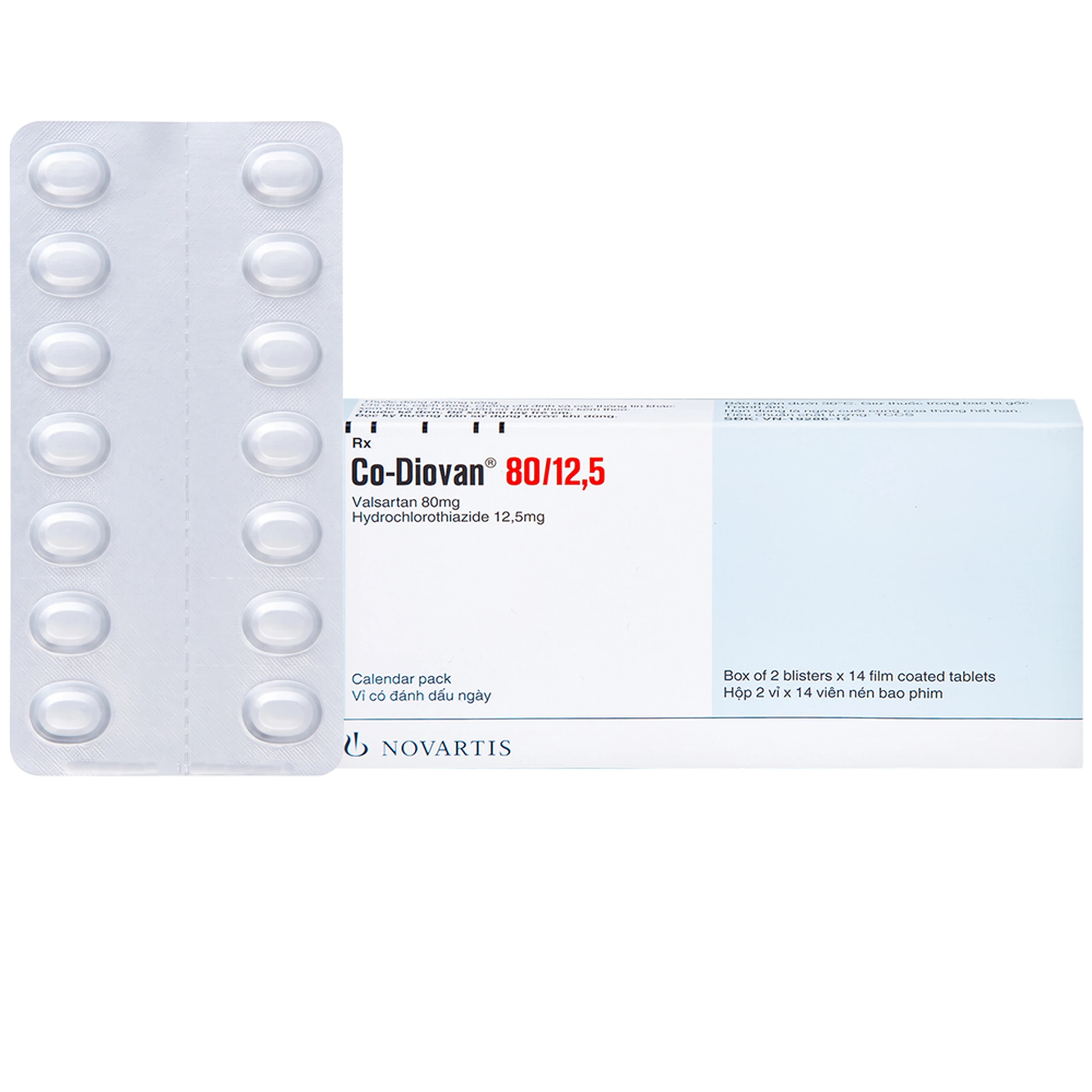 Thuốc Codiovan 80mg/12.5mg Novartis điều trị tăng huyết áp (2 vỉ x 14 viên) 1