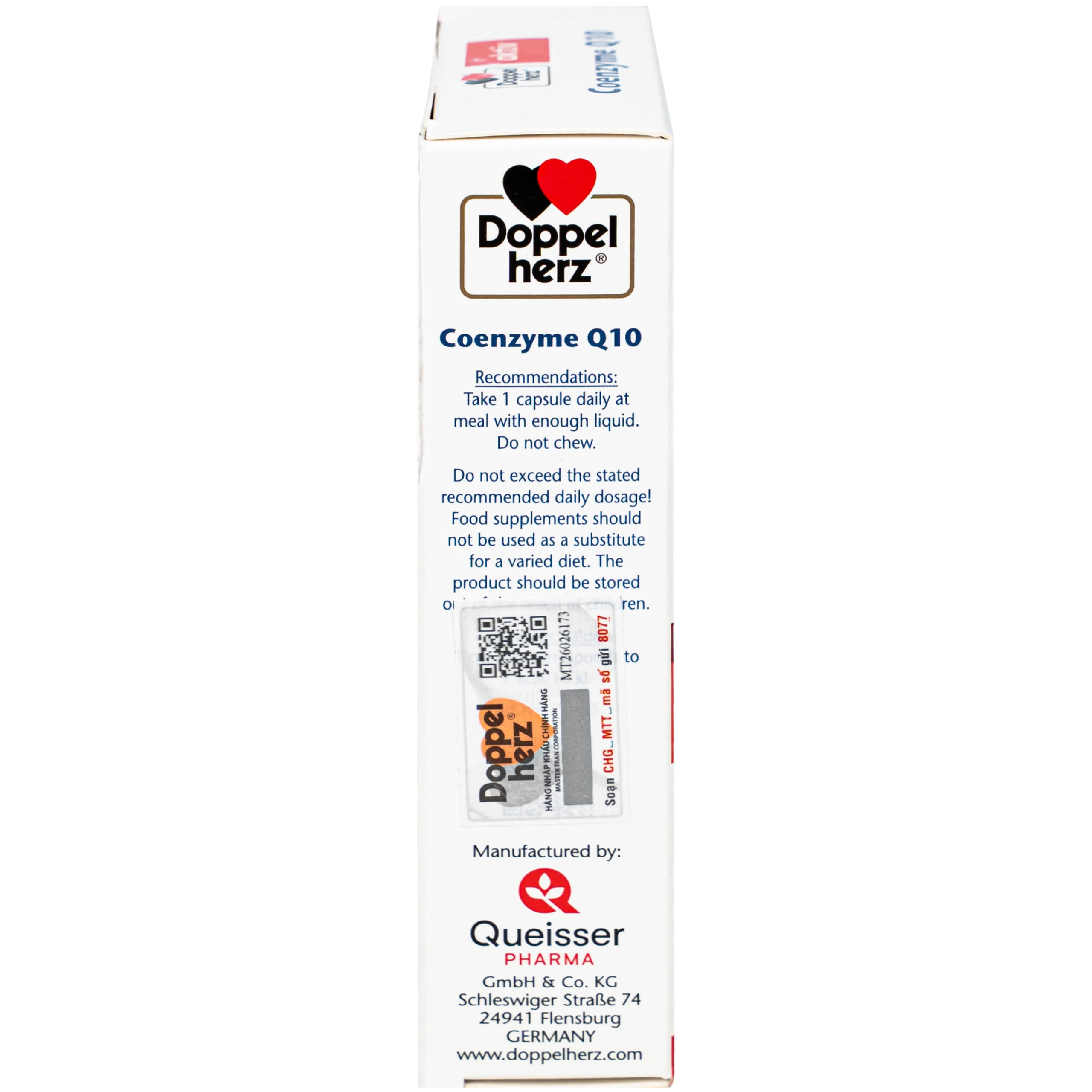 Viên uống hỗ trợ sức khỏe tim mạch Coenzyme Q10 Doppelherz (2 vỉ x 15 viên)