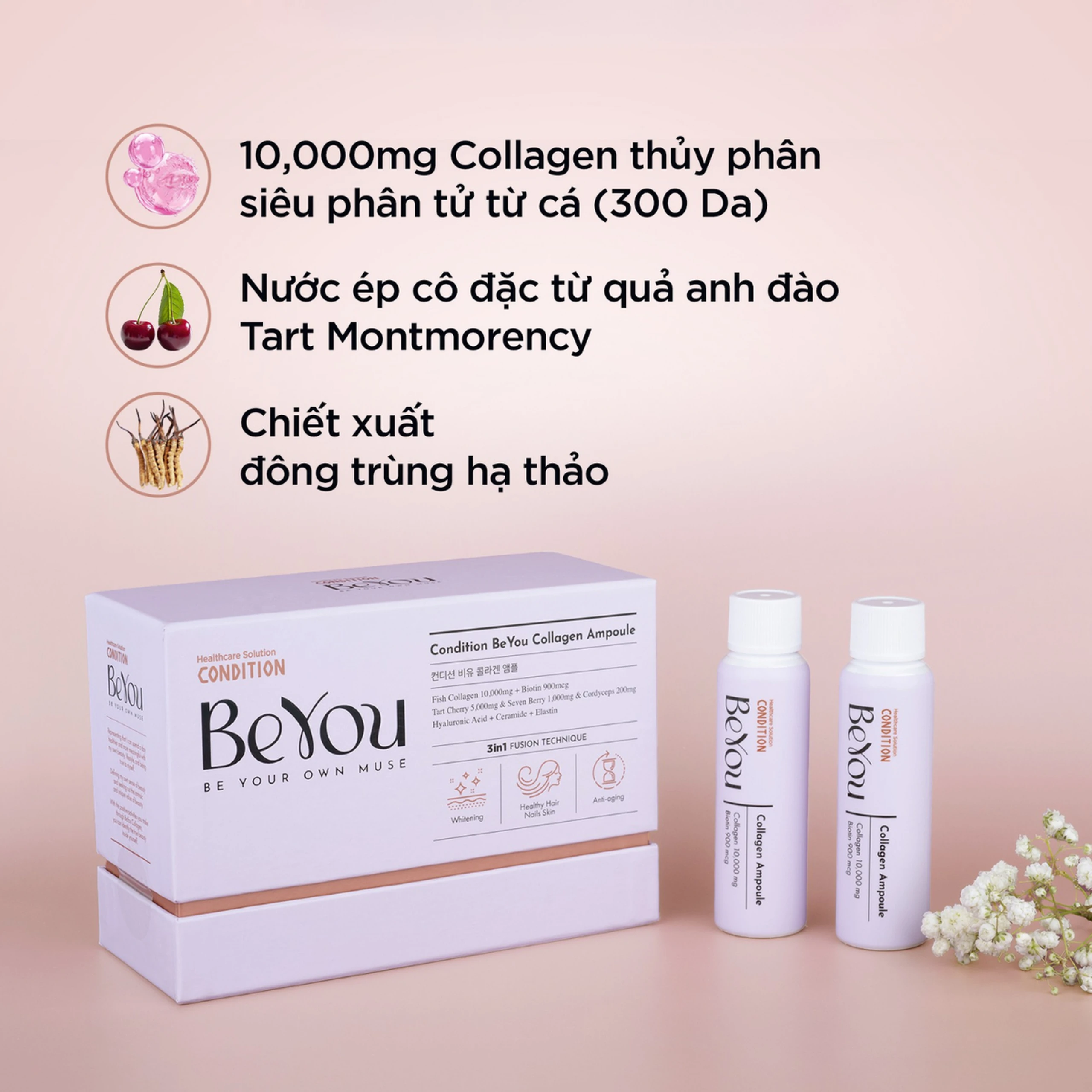 Thực phẩm bổ sung Collagen Condition Beyou Ampoule 10,000mg (10 chai)