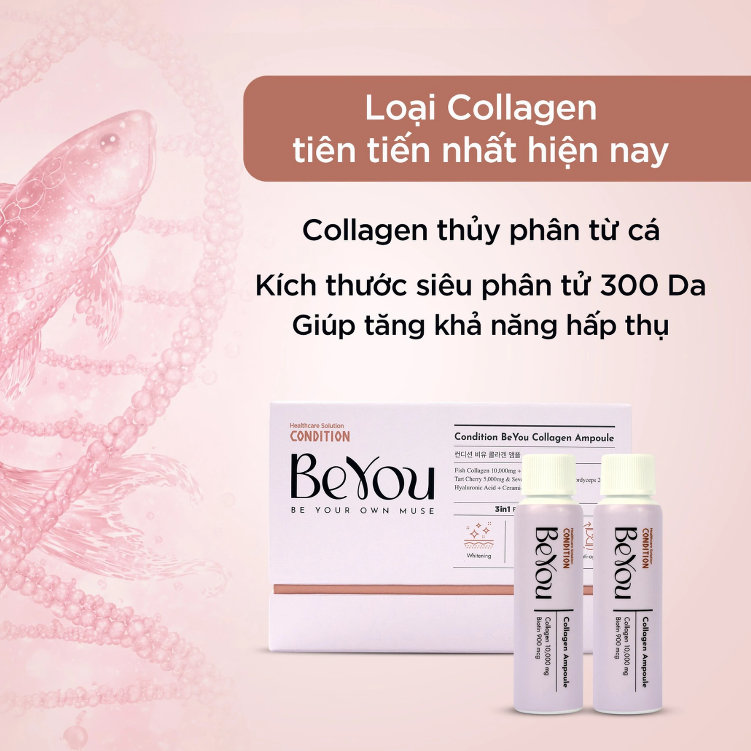 Thực phẩm bổ sung Collagen Condition Beyou Ampoule 10,000mg (10 chai)