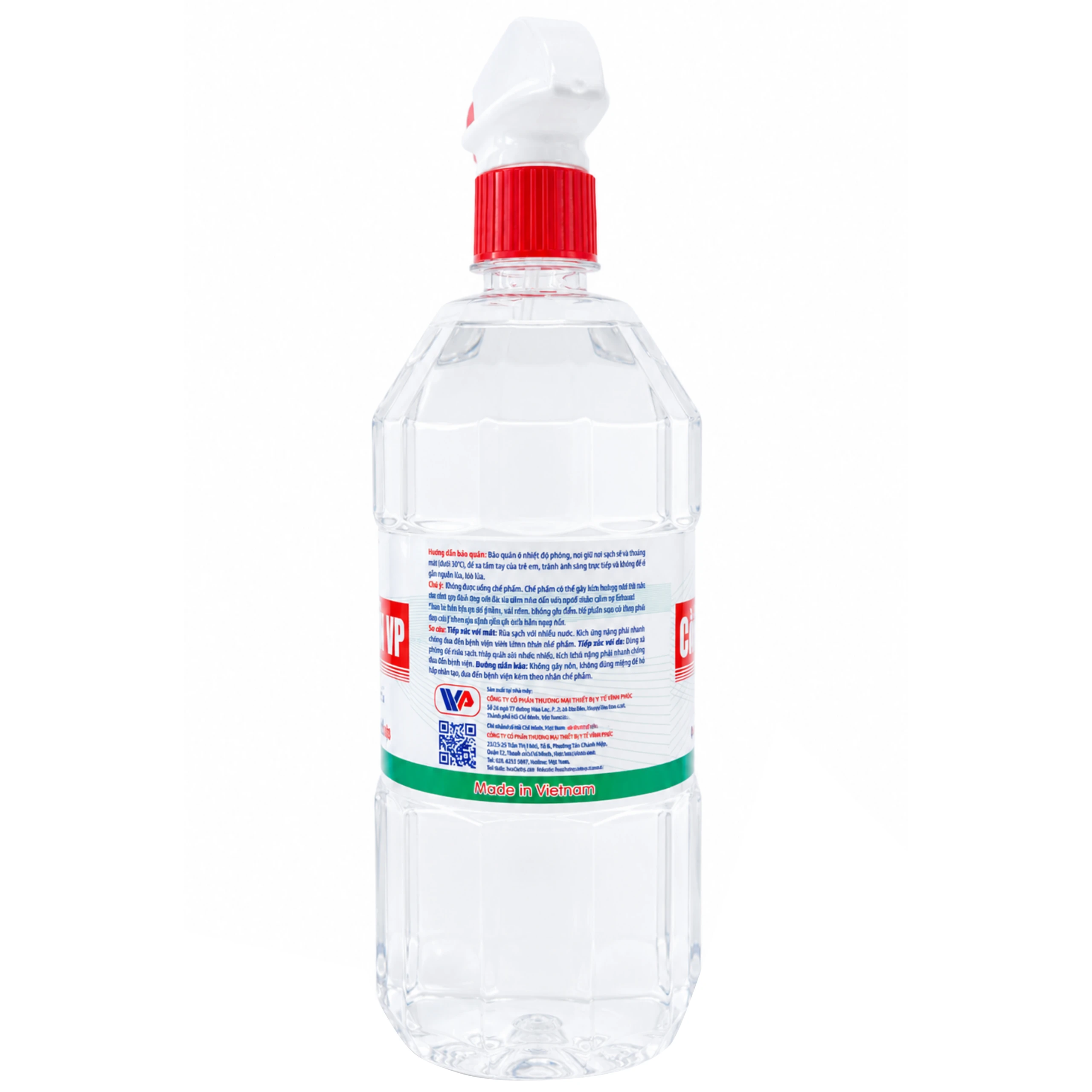 Cồn 70 độ Vĩnh Phúc (có vòi xịt) dùng sát trùng da và tiệt trùng dụng cụ y tế (1000ml) 3