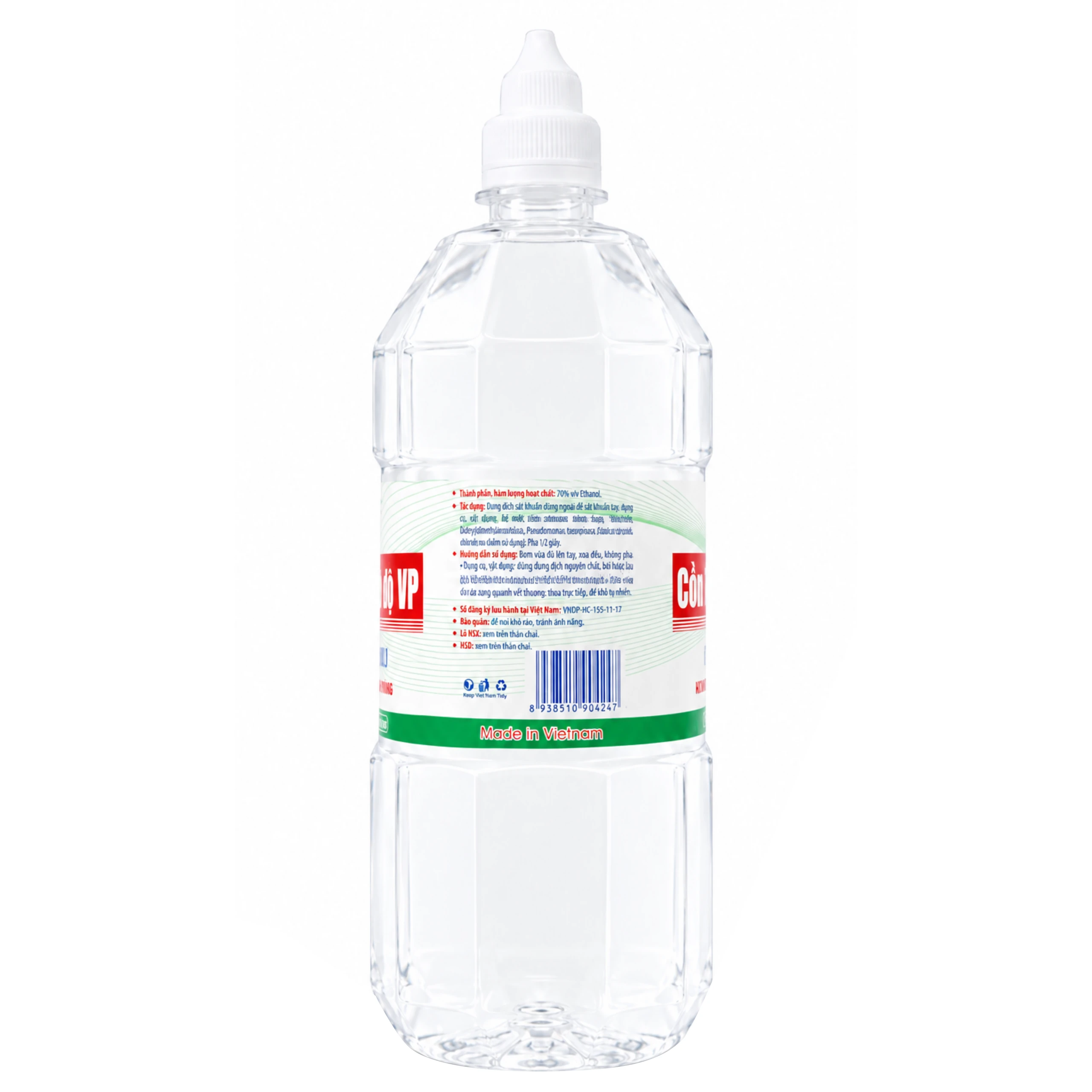 Cồn 70 độ Vĩnh Phúc 1000ml dùng sát trùng da và tiệt trùng dụng cụ y tế 3